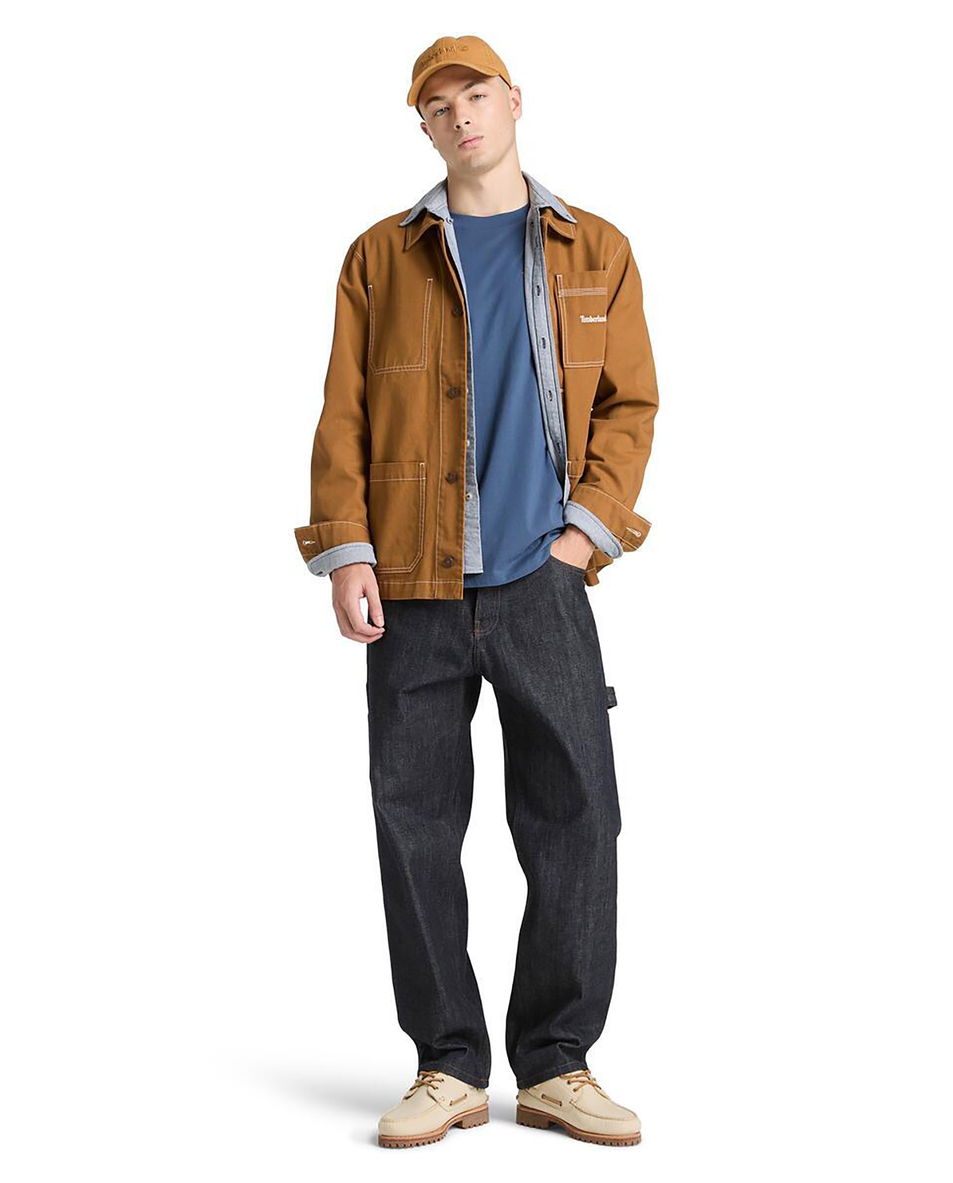 Camiseta de manga corta de hombre authentic fit con multilogo en espalda - Timberland - Azul denim Azul denim-2