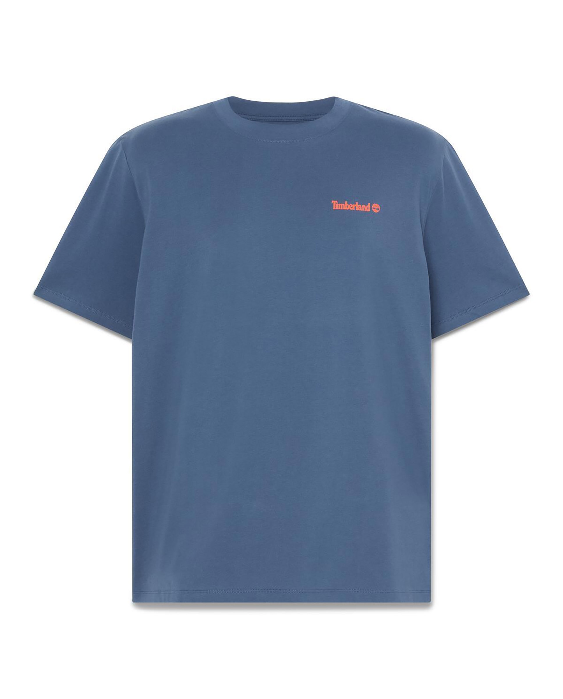 Camiseta de manga corta de hombre authentic fit con multilogo en espalda - Timberland - Azul denim Azul denim-5