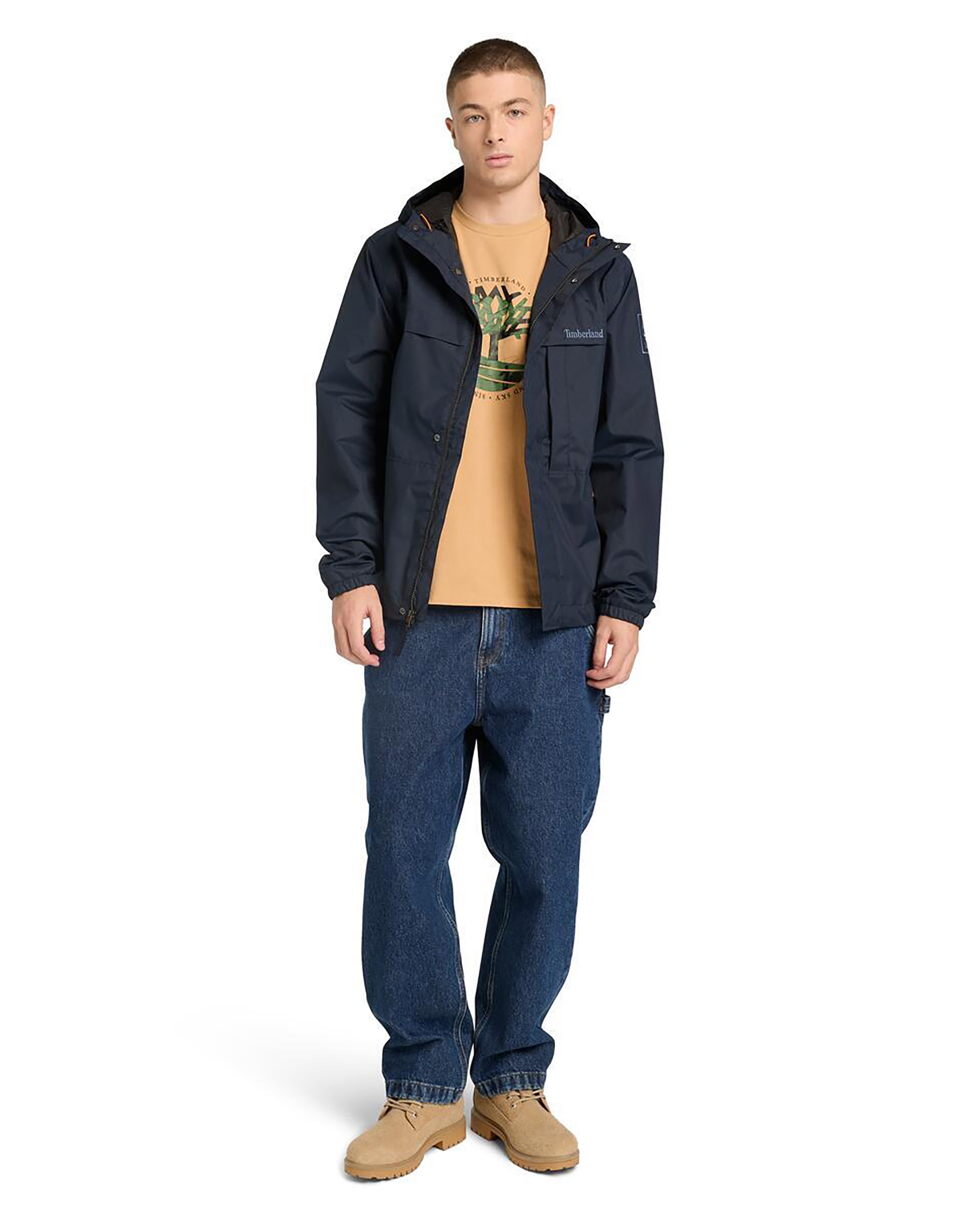 Camiseta de manga corta de hombre logo frontal regular fit - Timberland - Mostaza Mostaza-2