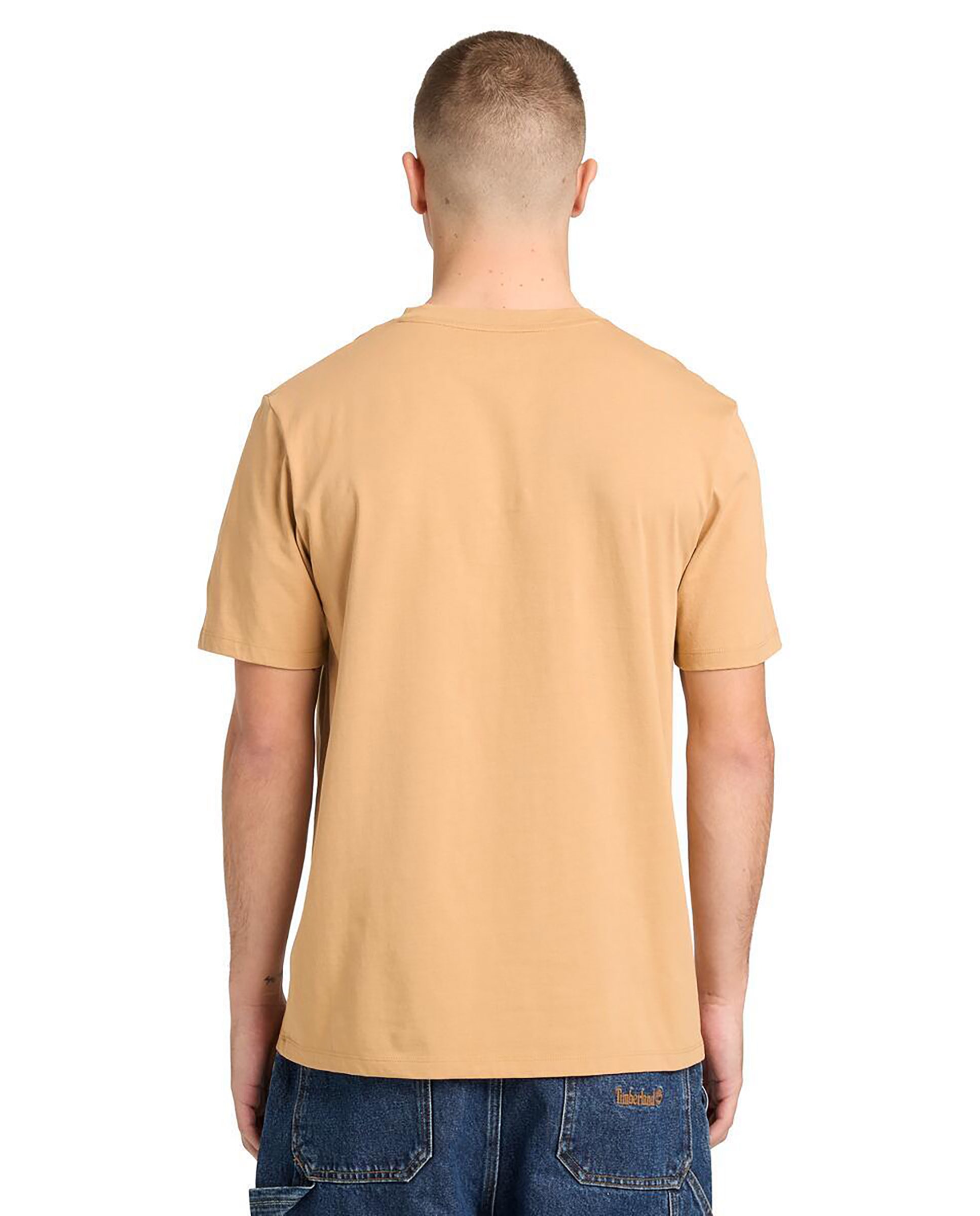 Camiseta de manga corta de hombre logo frontal regular fit - Timberland - Mostaza Mostaza-4