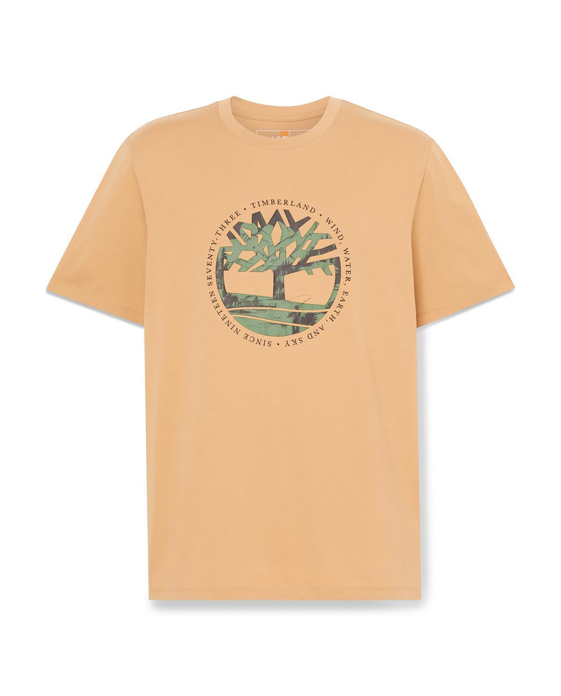Camiseta de manga corta de hombre logo frontal regular fit - Timberland - Mostaza Mostaza-5