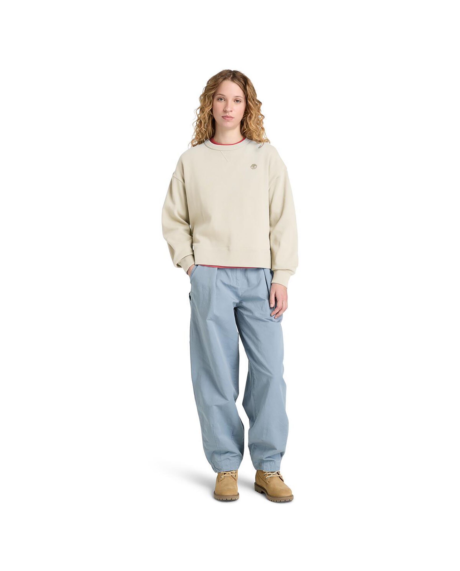Sudadera de mujer de cuello redondo lush - Timberland - Beige Beige-2