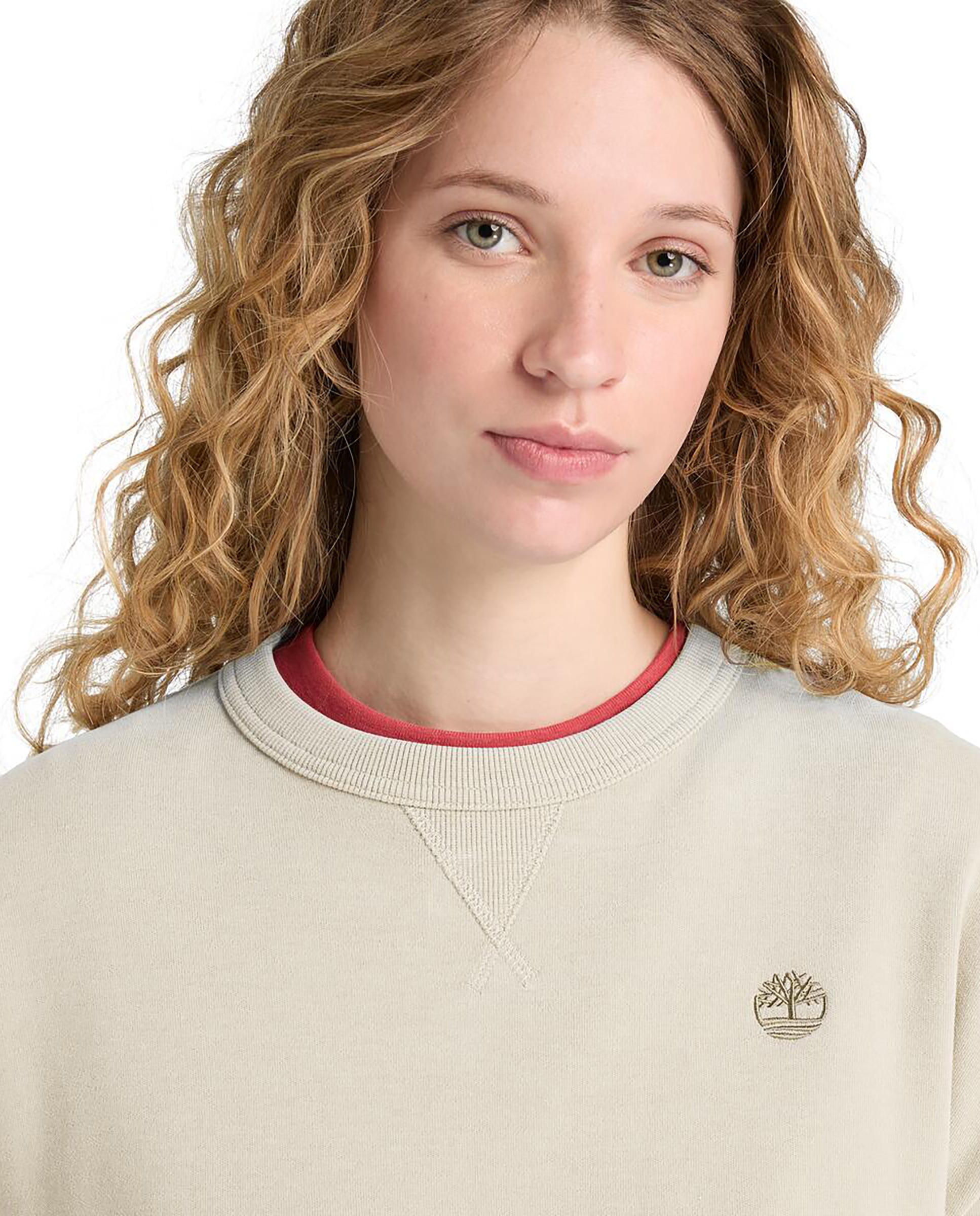 Sudadera de mujer de cuello redondo lush - Timberland - Beige Beige-3
