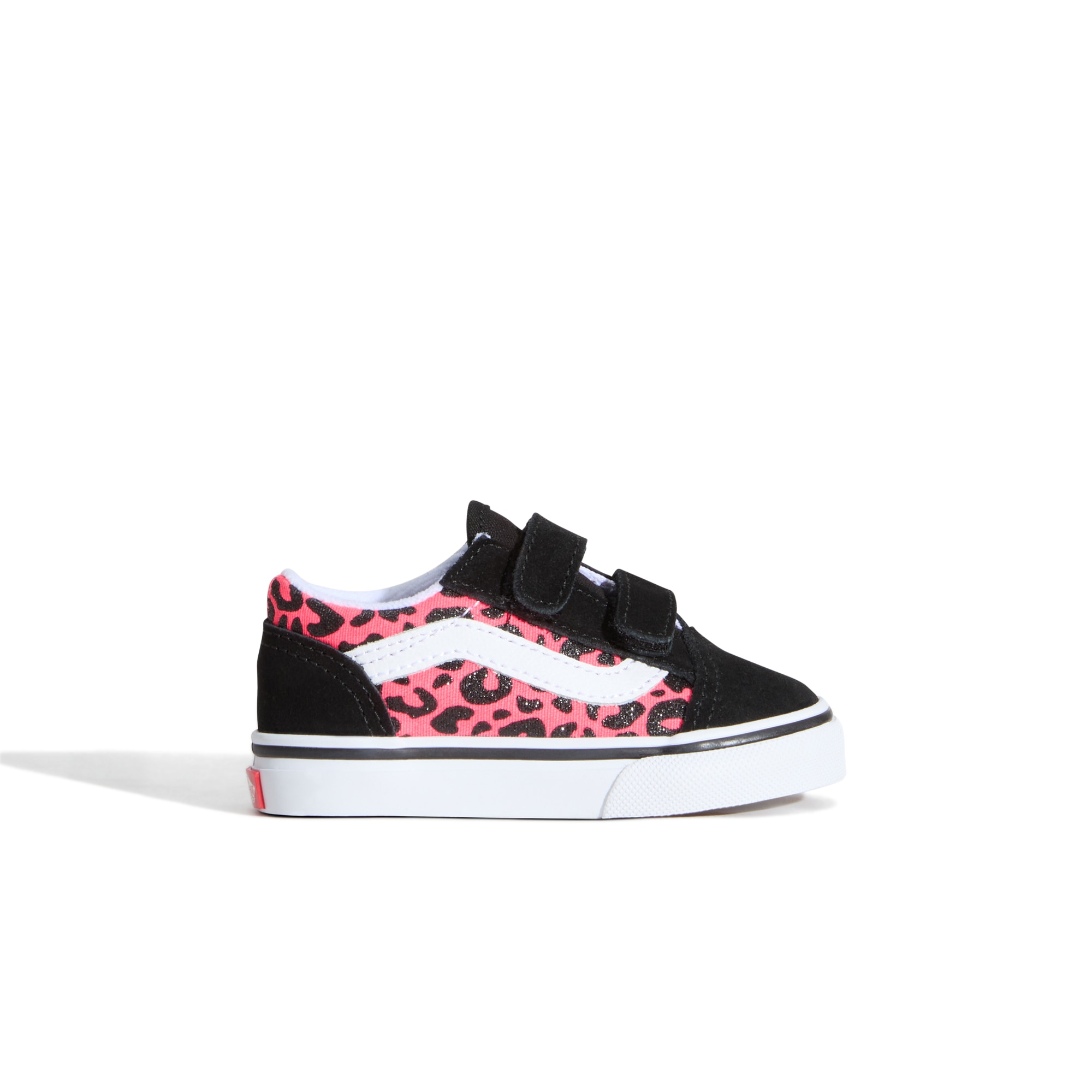 Zapatilla casual bebé modelo Old Skool Velcro Vans. - Negro / Rosa Negro / Rosa-1
