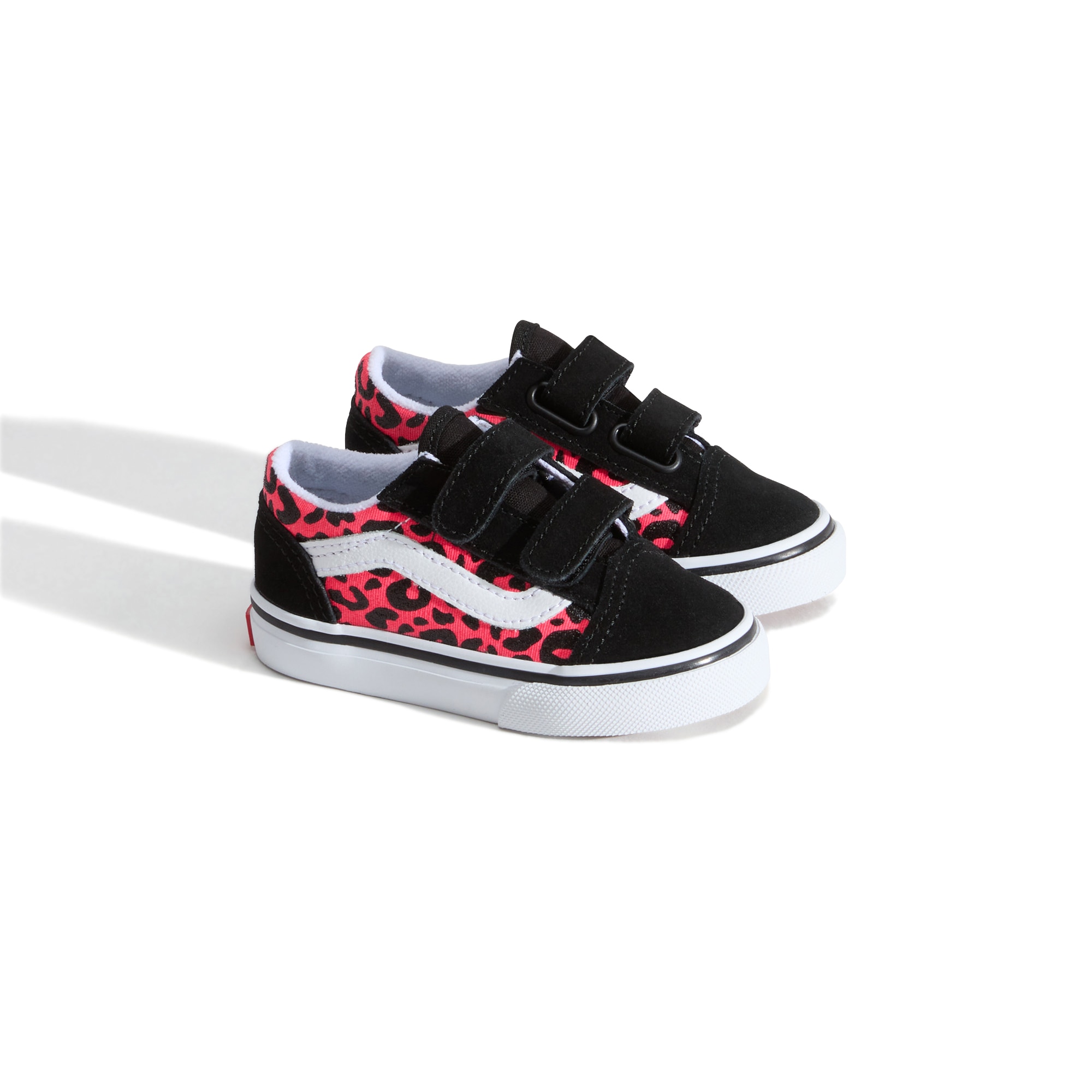Zapatilla casual bebé modelo Old Skool Velcro Vans. - Negro / Rosa Negro / Rosa-2