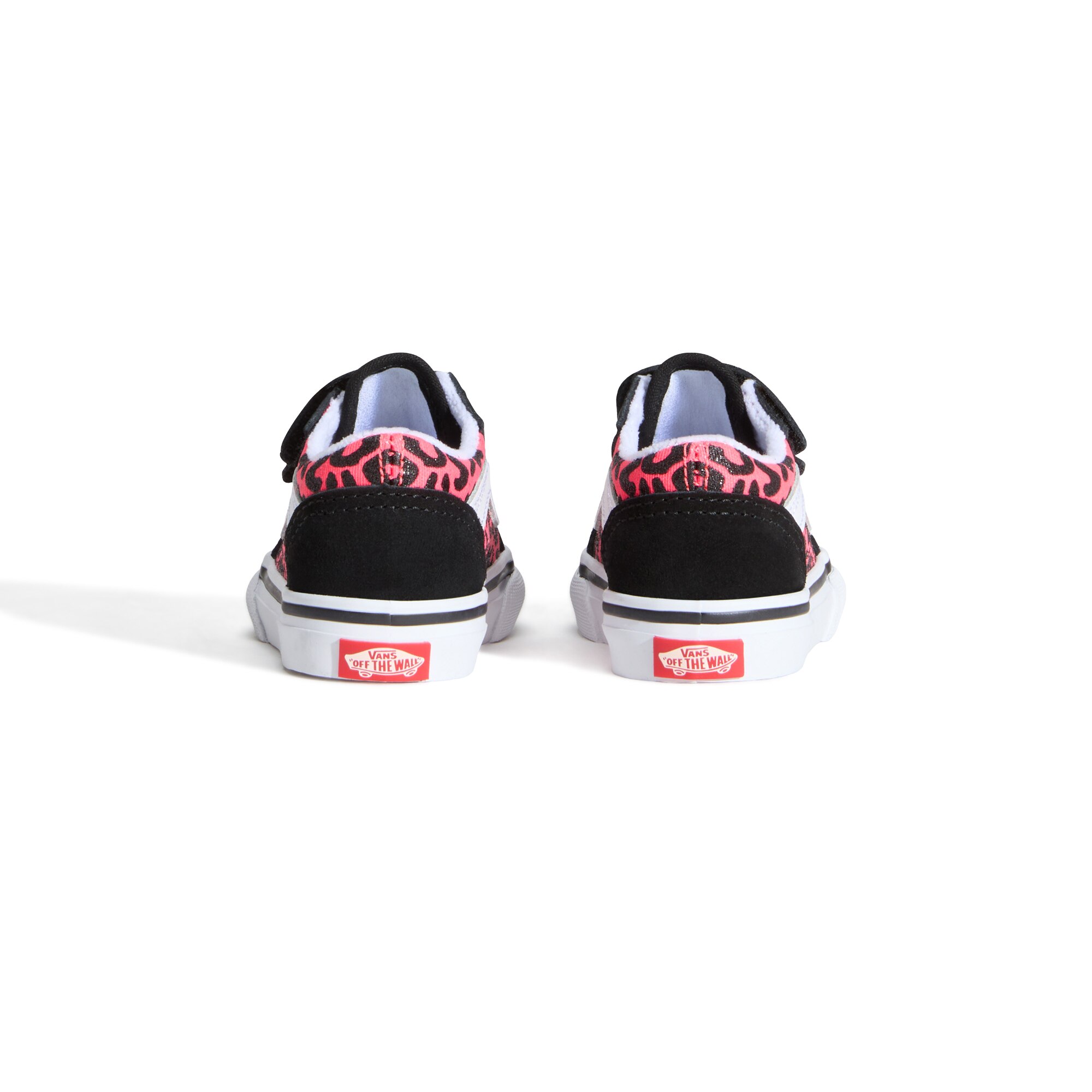 Zapatilla casual bebé modelo Old Skool Velcro Vans. - Negro / Rosa Negro / Rosa-4
