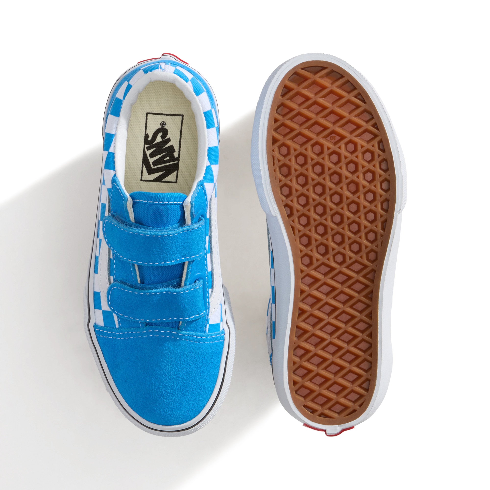 Zapatilla casual para niños Old Skool Vans con Velcro. - Azul Azul-3