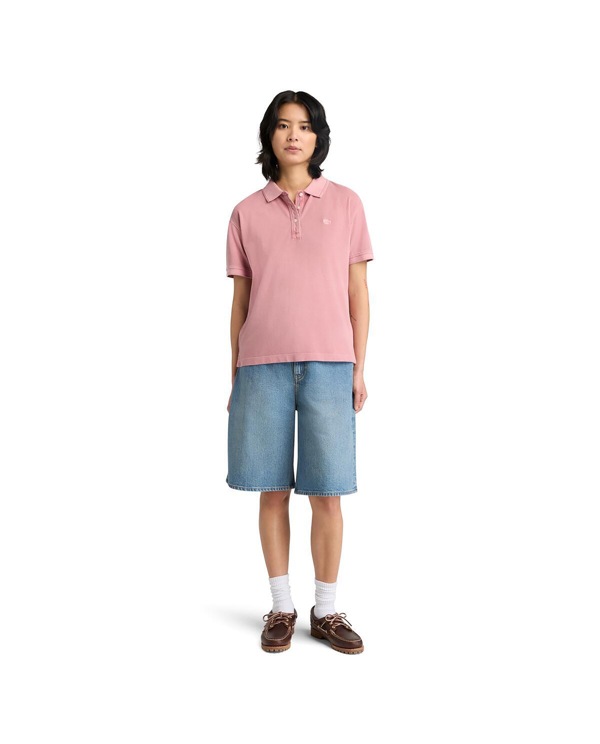 Timberland - Pantalones cortos vaqueros de mujer en azul claro.