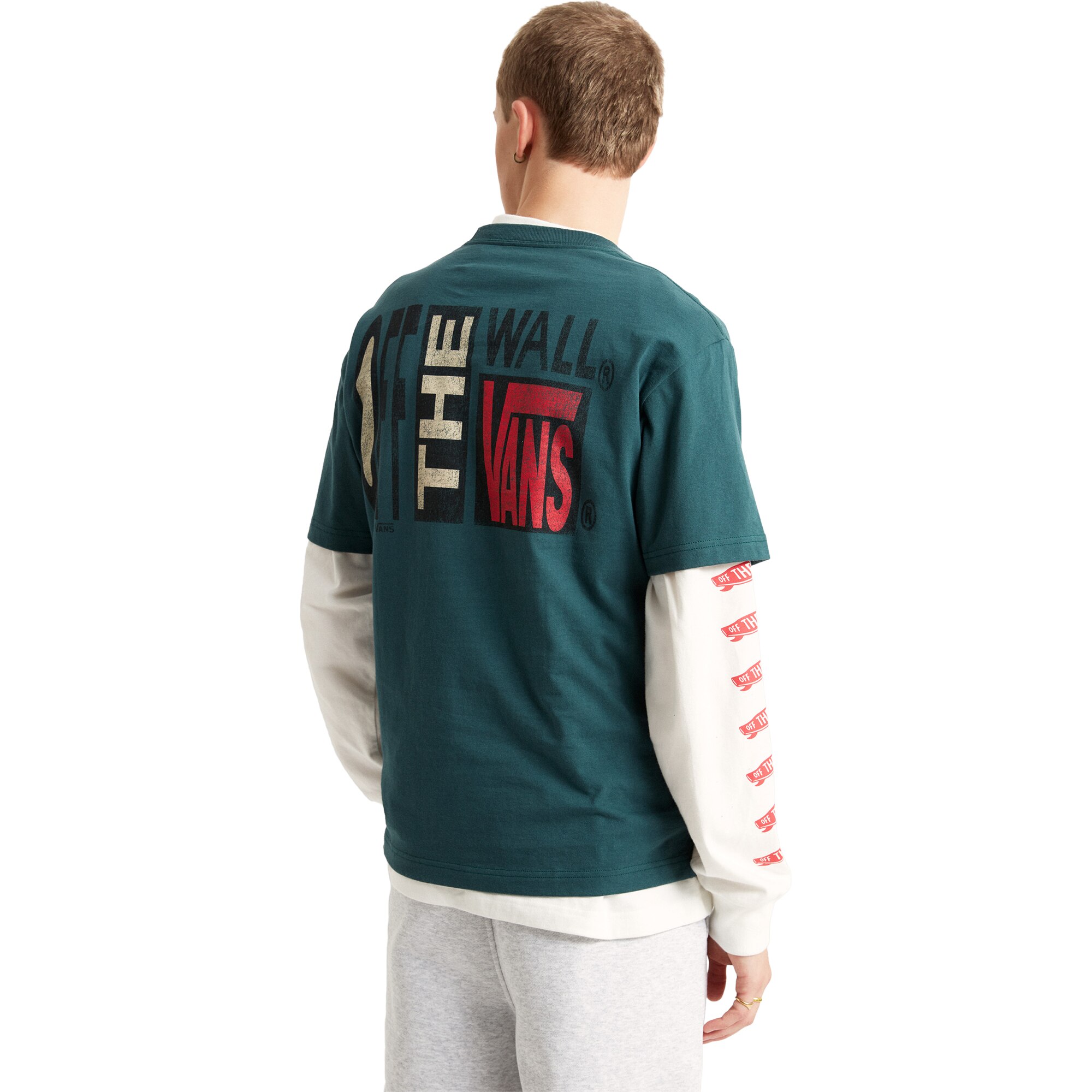 Camiseta de hombre Stretch Stack Crackle Vans - Verde oscuro Verde oscuro-5