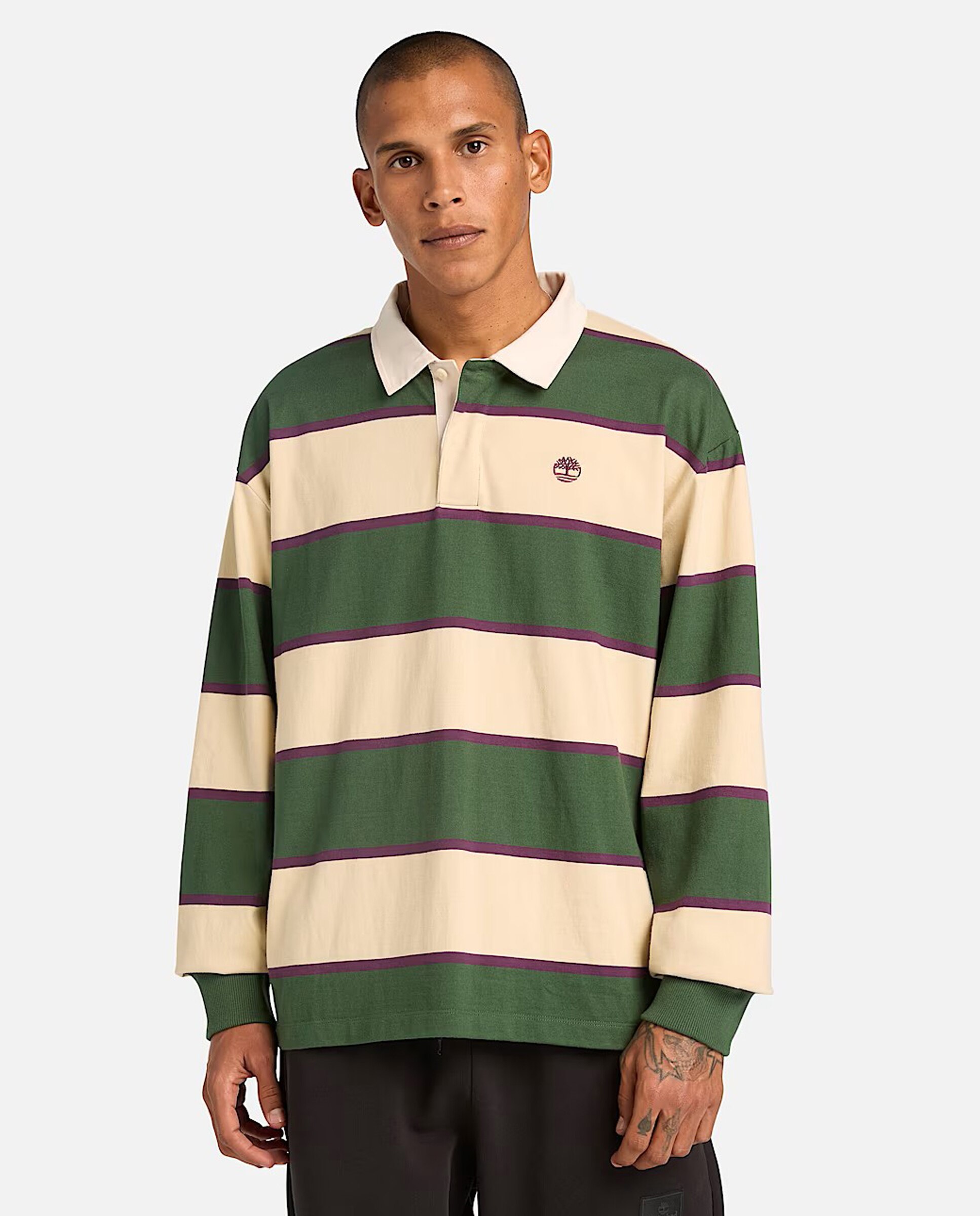 Imagen 0 de Polo rugby de hombre en manga larga Verde