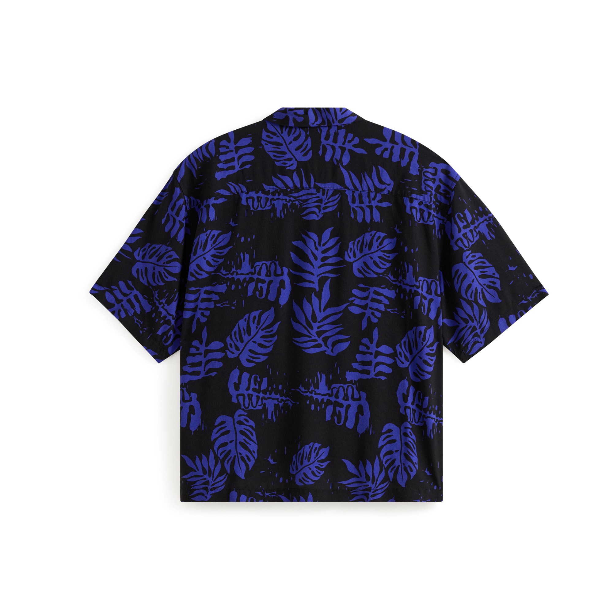Camisa de hombre Van Doren Hojas Vans - Negro / Azul Negro / Azul-2