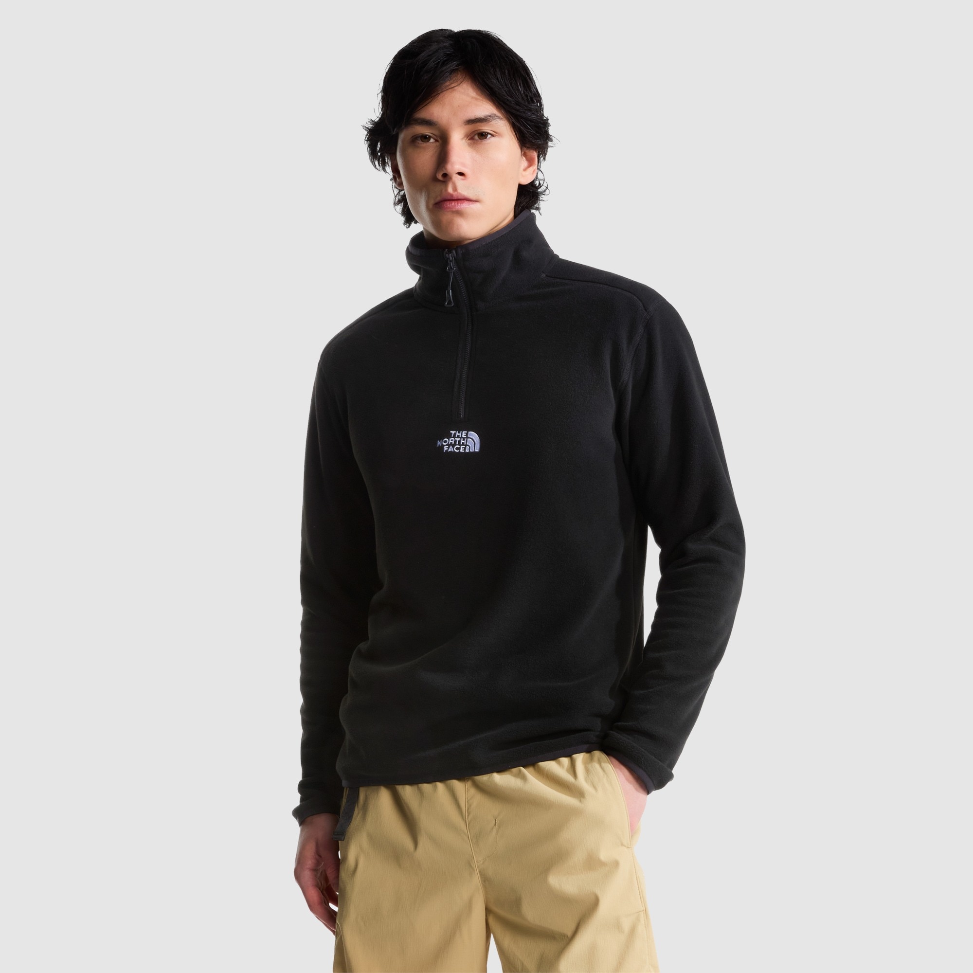 Imagen 0 de Forro polar con cremallera de 1/4 para hombre Glacier The North Face Negro
