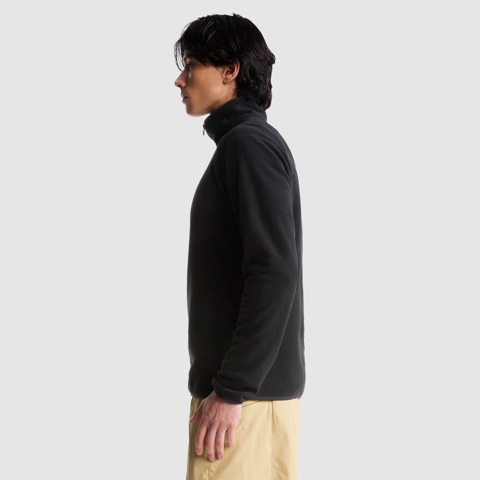 Forro polar con cremallera de 1/4 para hombre Glacier The North Face - Blanco Anticuario Negro-3