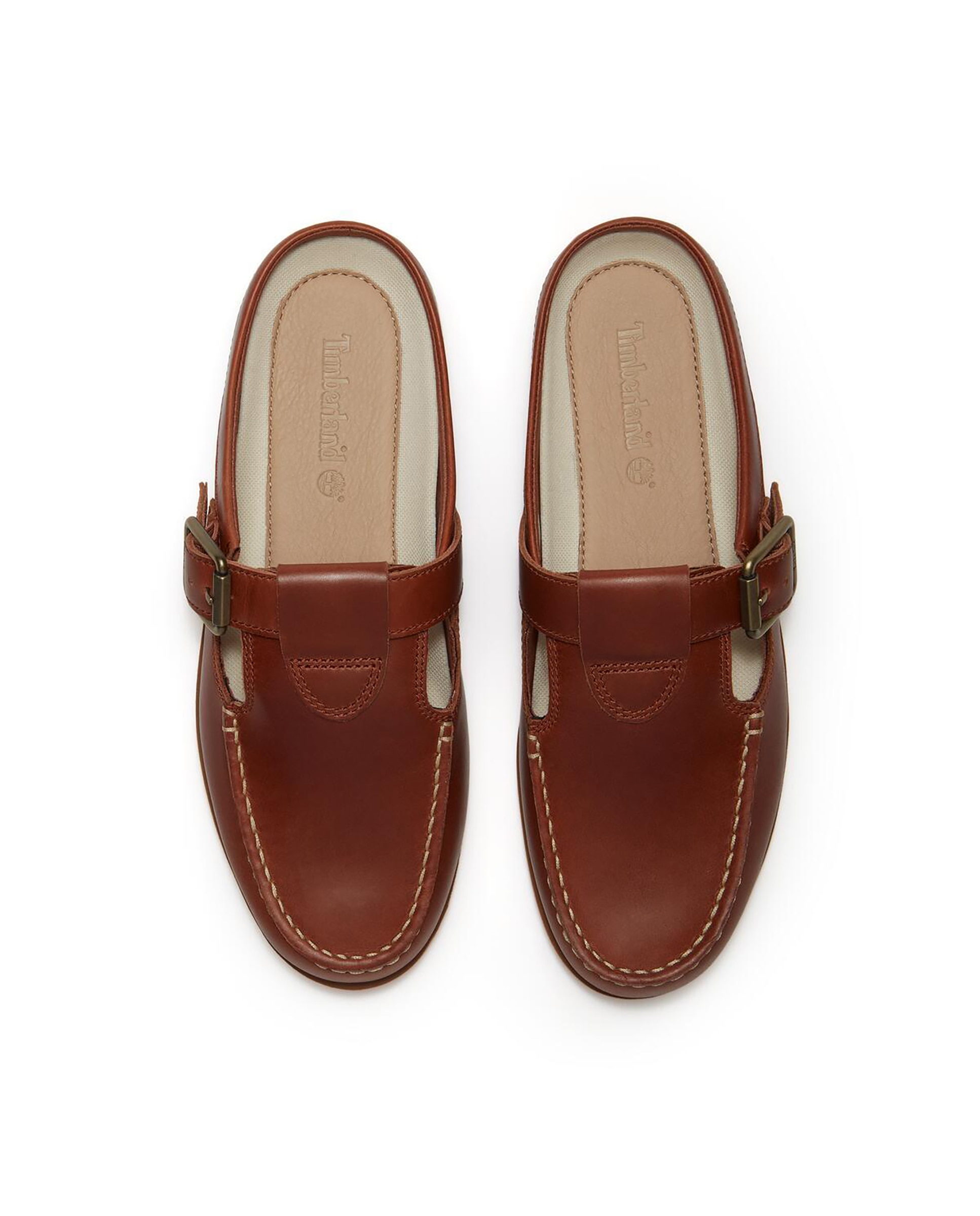 Zueco náutico de mujer con piel premium y cierre ajustable - Timberland - Marrón Marrón-3