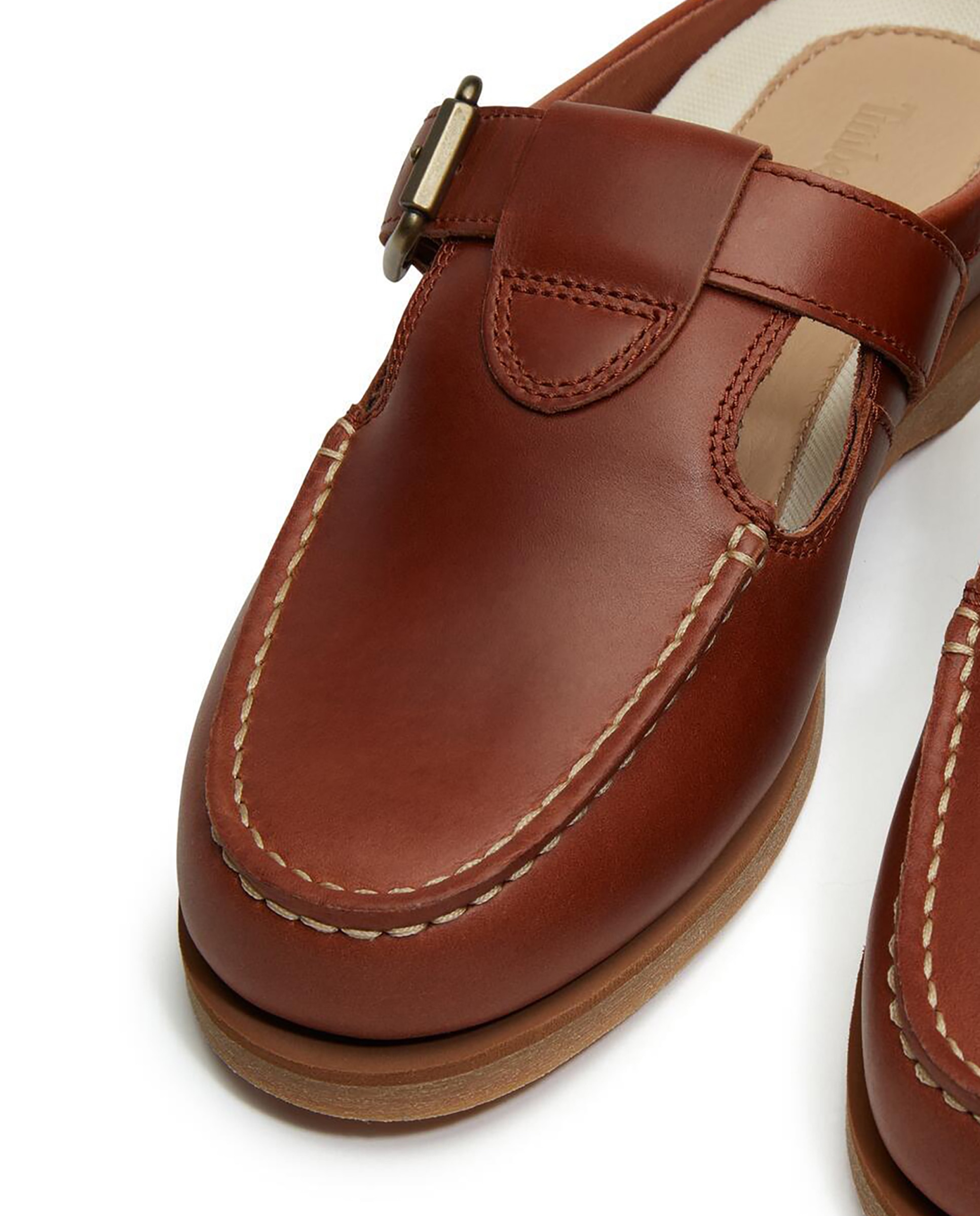 Zueco náutico de mujer con piel premium y cierre ajustable - Timberland - Marrón Marrón-7