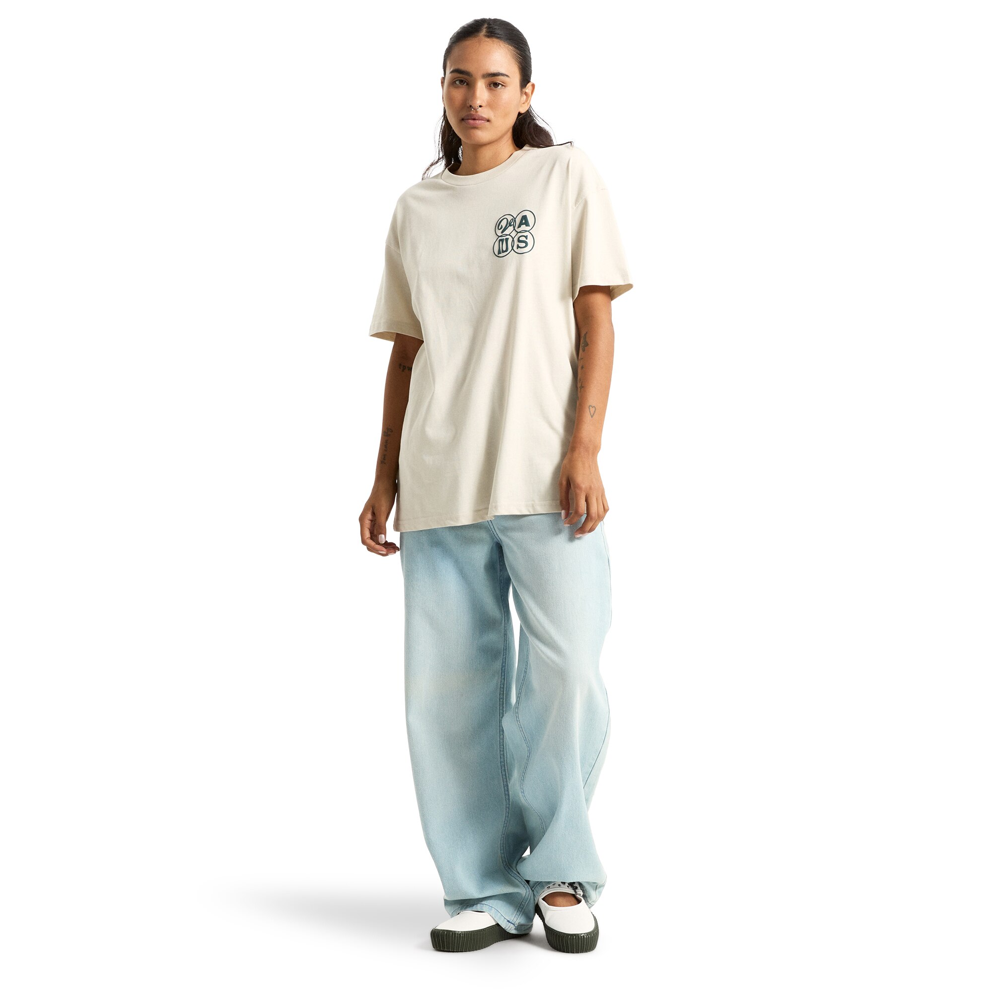 Camiseta de mujer Ellipse Vans - Beige Beige-4