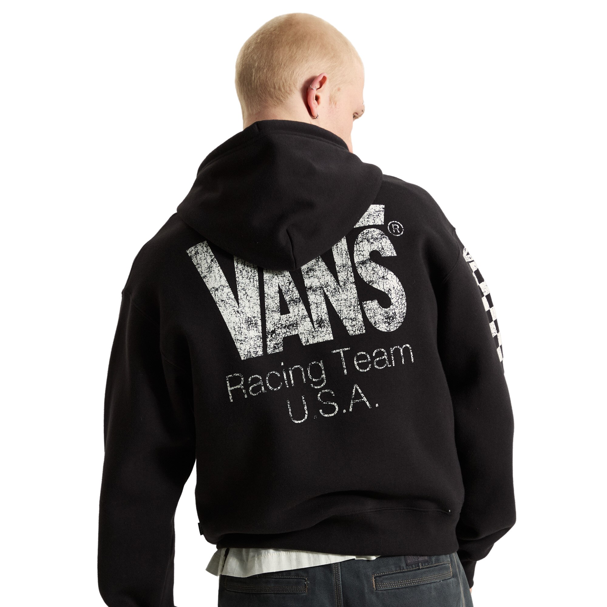 Sudadera de hombre Vans Racing Full Zip Vans - Negro Negro-5