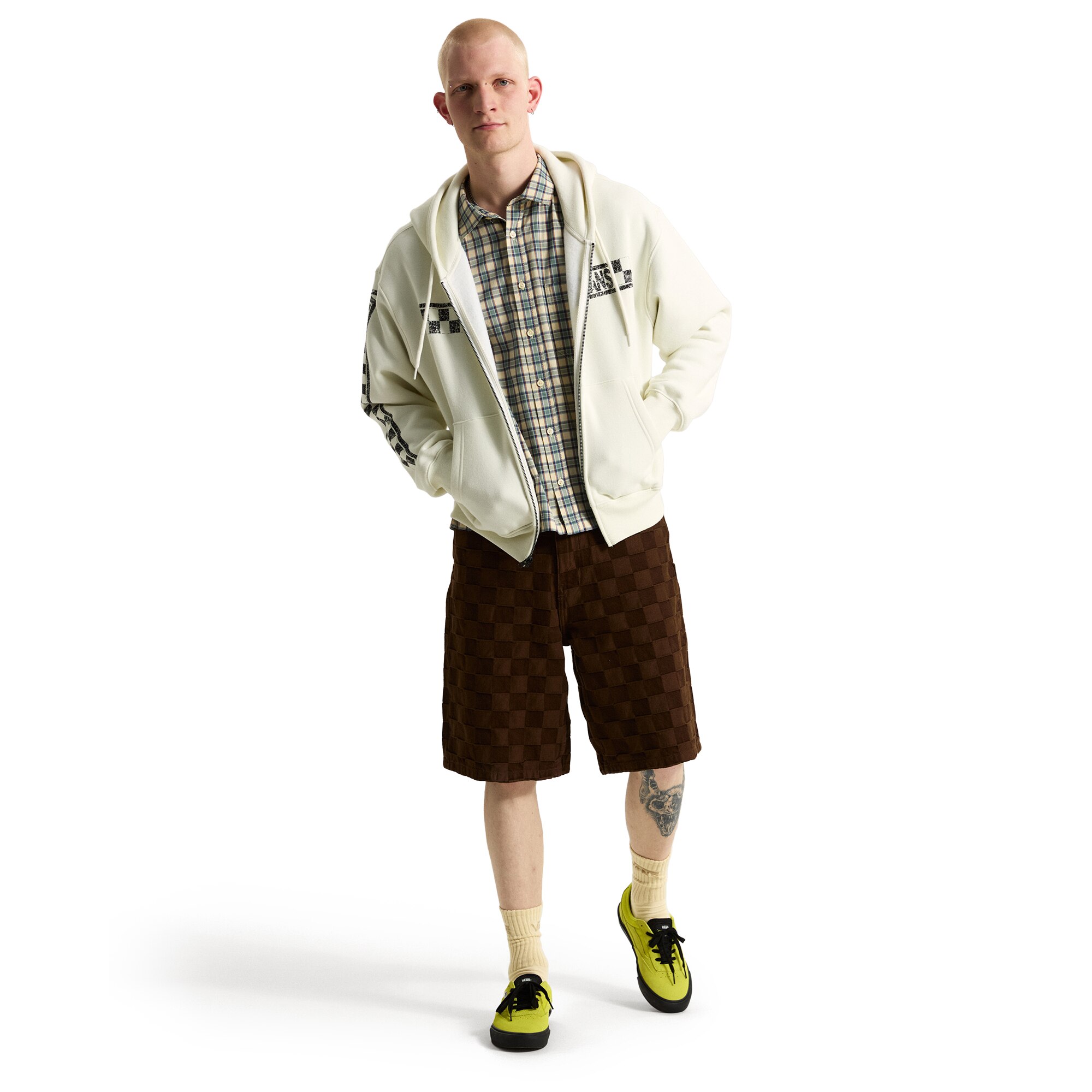 Sudadera de hombre Vans Racing Full Zip Vans - Blanco roto Blanco roto-4