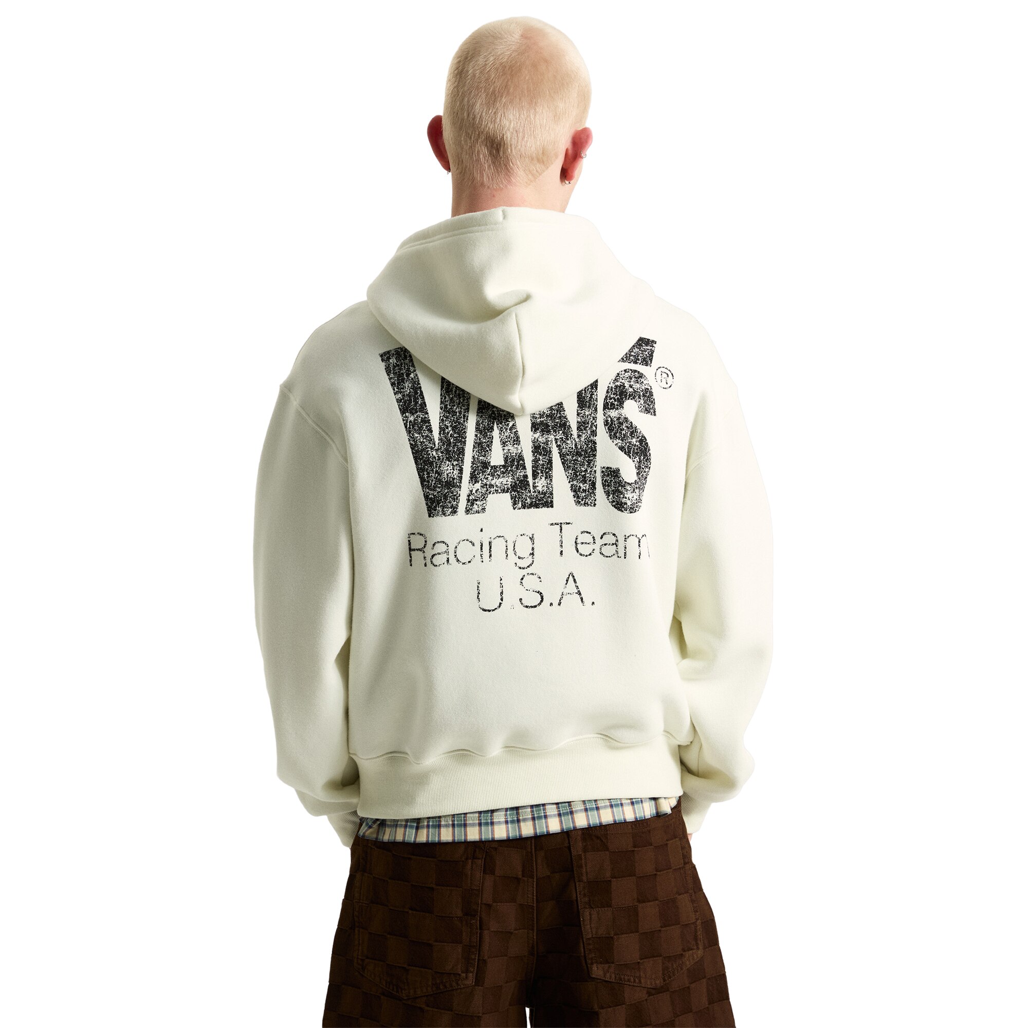 Sudadera de hombre Vans Racing Full Zip Vans - Blanco roto Blanco roto-5