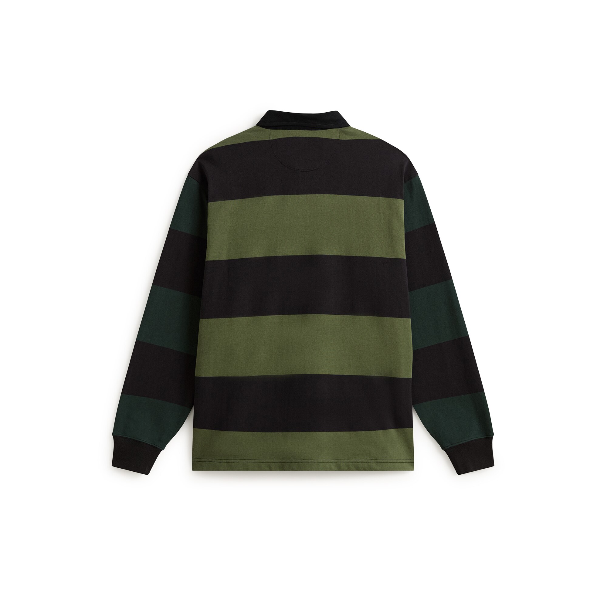 Polo de manga larga de hombre Stripe Ward Rugby Vans - Verde oscuro Verde oscuro-2