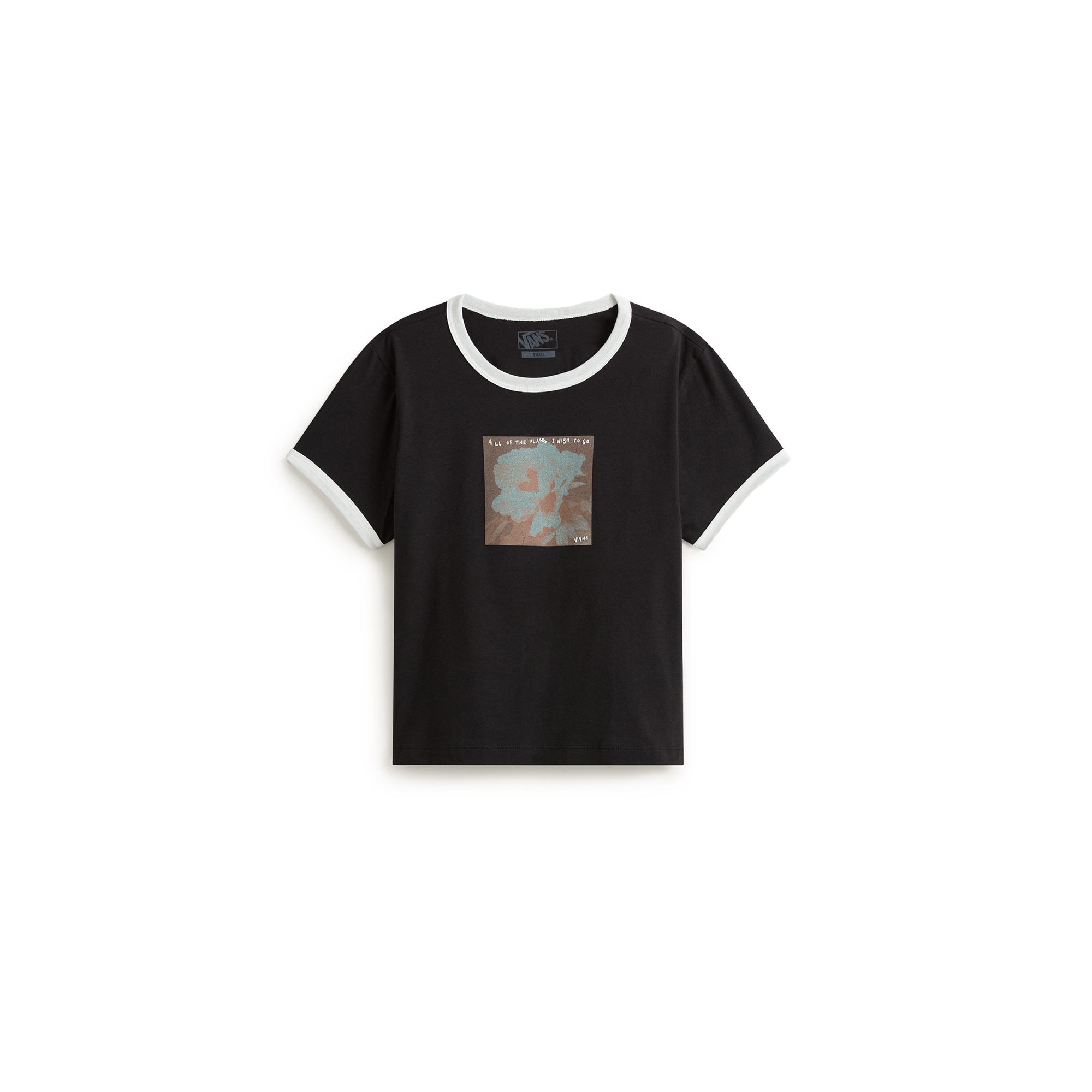 Imagen 1 de Camiseta de mujer Places I Wish To Go Ringer SS Tee Vans - Negro Negro