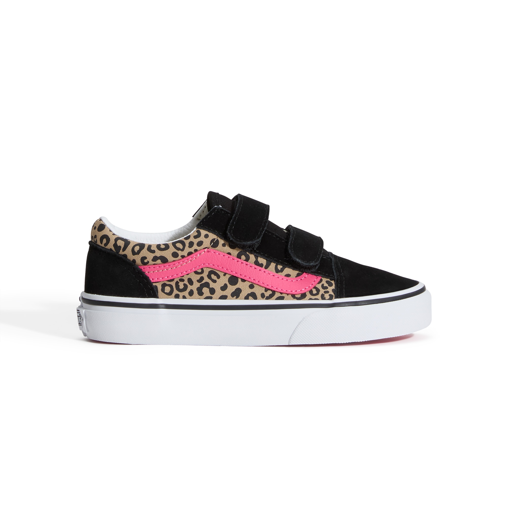 Zapatilla casual para niñas Old Skool Vans con Velcro. - Rosa / Negro Rosa / Negro-1