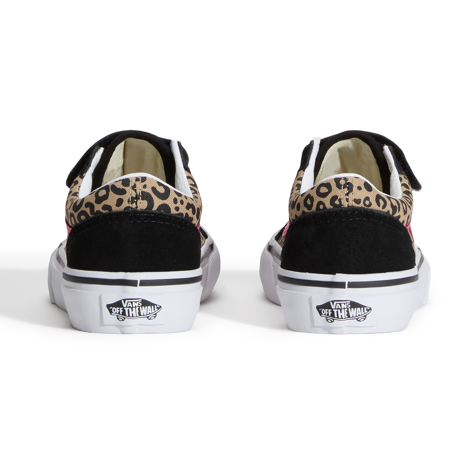 Zapatilla casual para niñas Old Skool Vans con Velcro. - Rosa / Negro Rosa / Negro-4