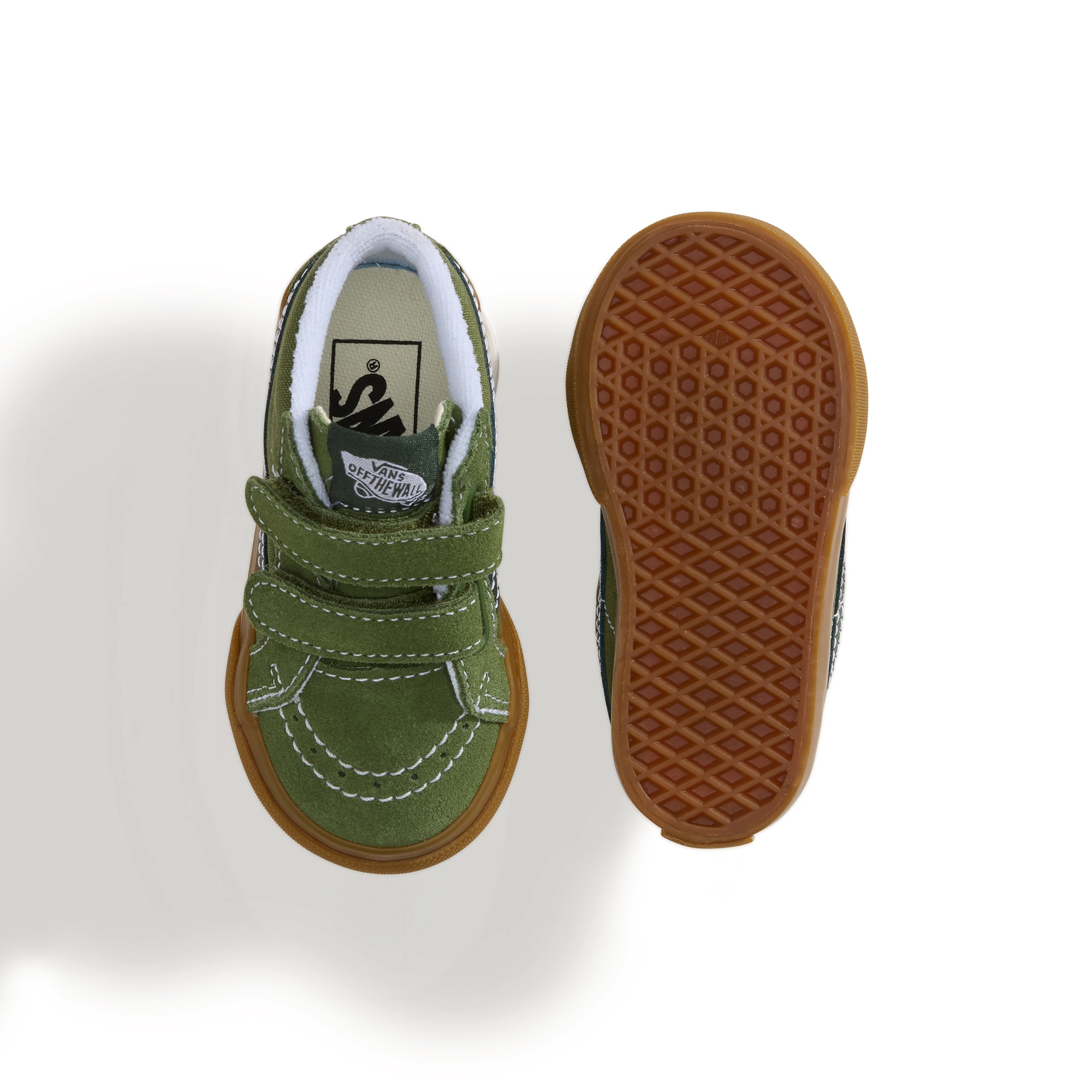 Imagen 3 de Zapatilla casual bebé modelo SK8-Mid Reissue Velcro. - Vans - Verde militar Verde militar