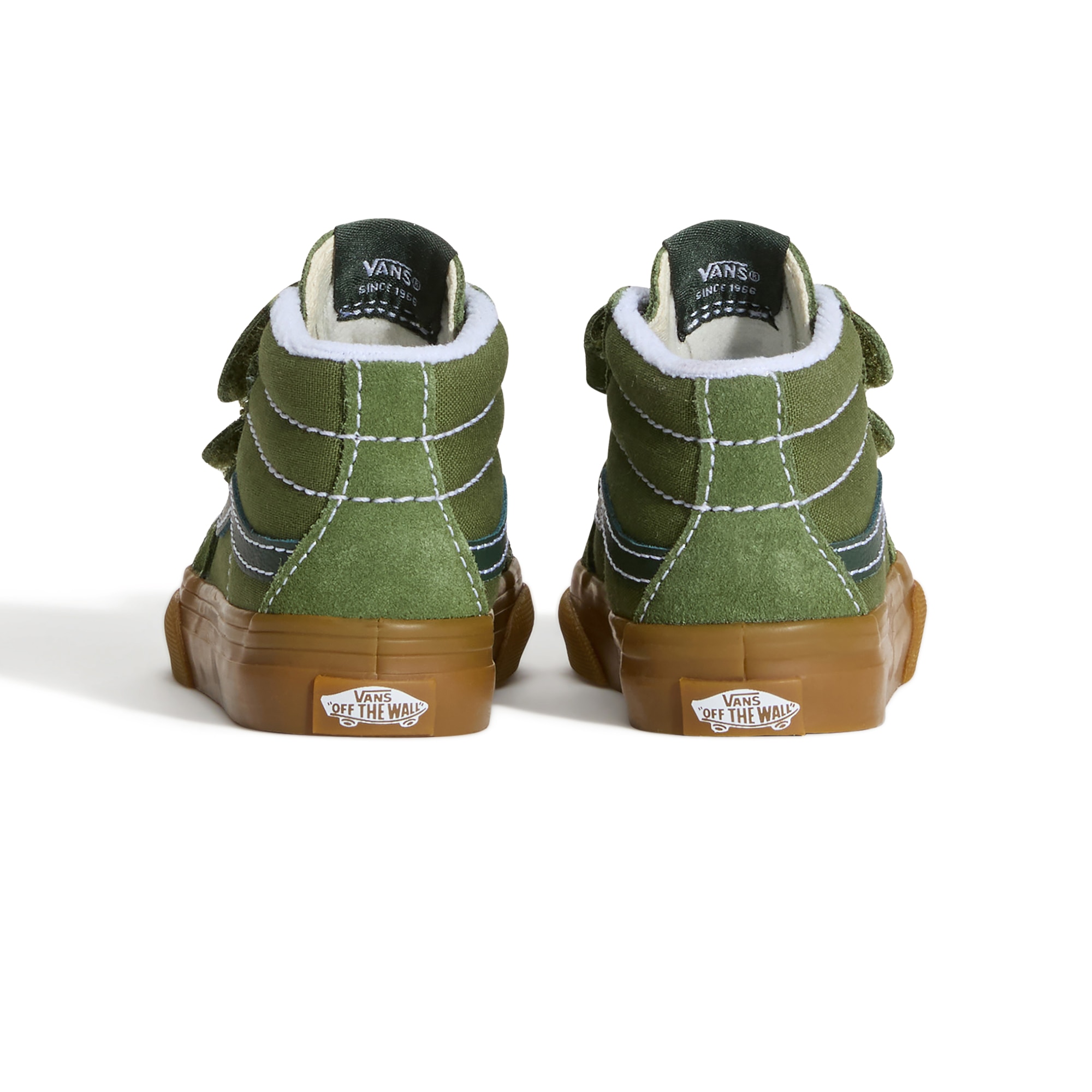 Imagen 4 de Zapatilla casual bebé modelo SK8-Mid Reissue Velcro. - Vans - Verde militar Verde militar