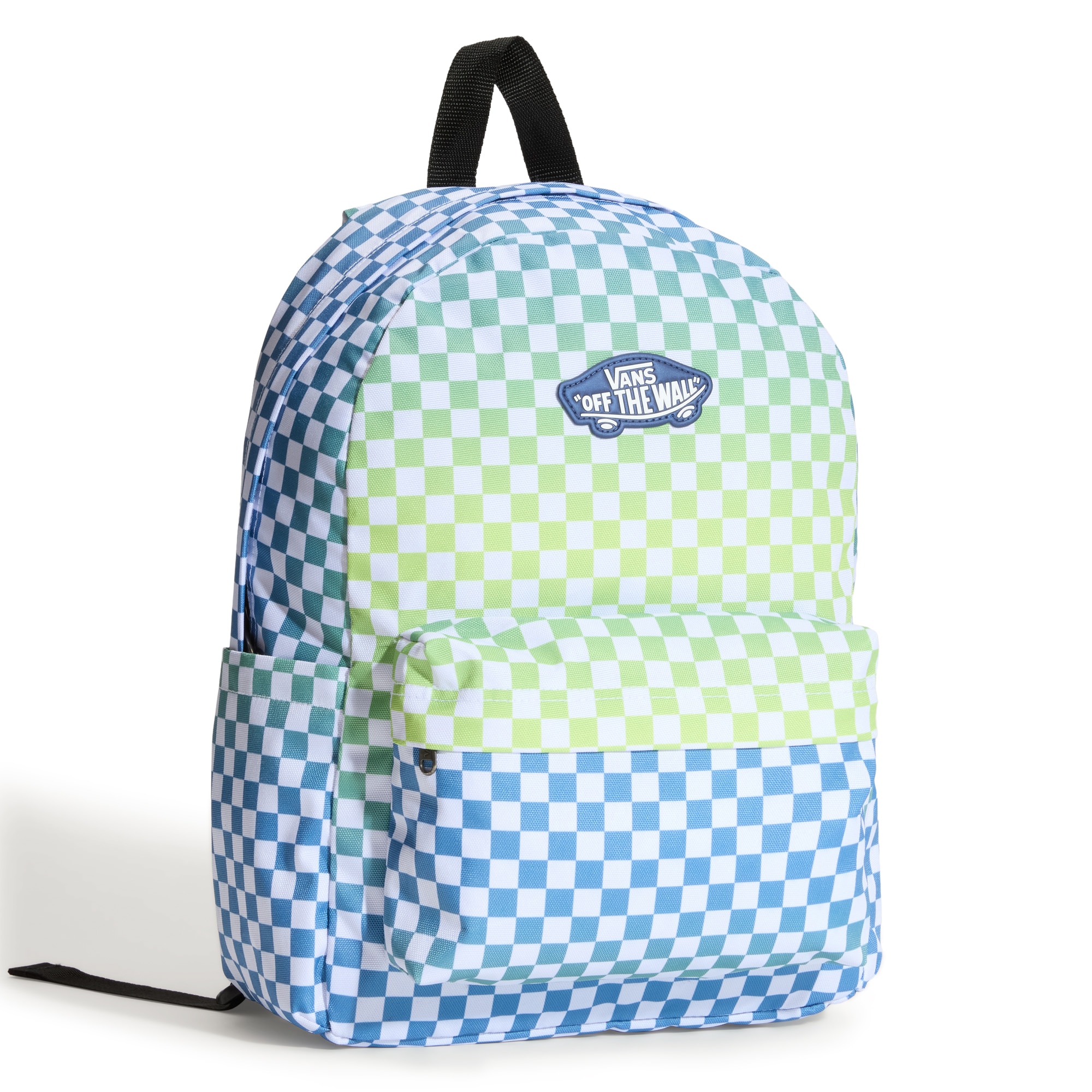 Mochila de niño Old Skool Grom Check Vans - Azul / Blanco Azul / Blanco-3