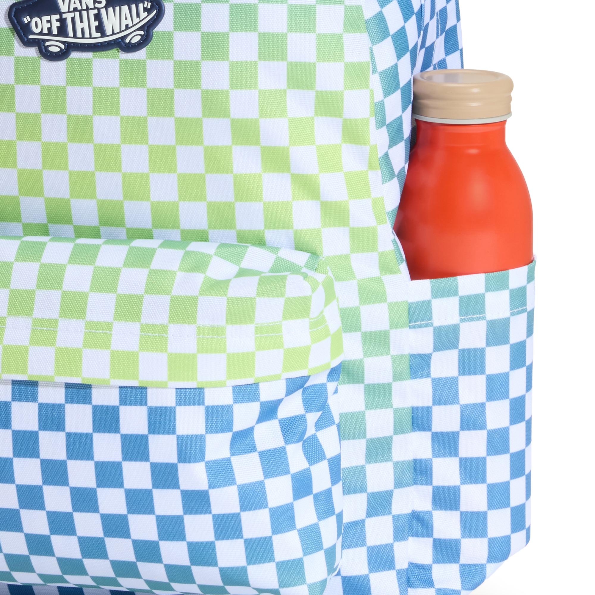 Mochila de niño Old Skool Grom Check Vans - Azul / Blanco Azul / Blanco-4