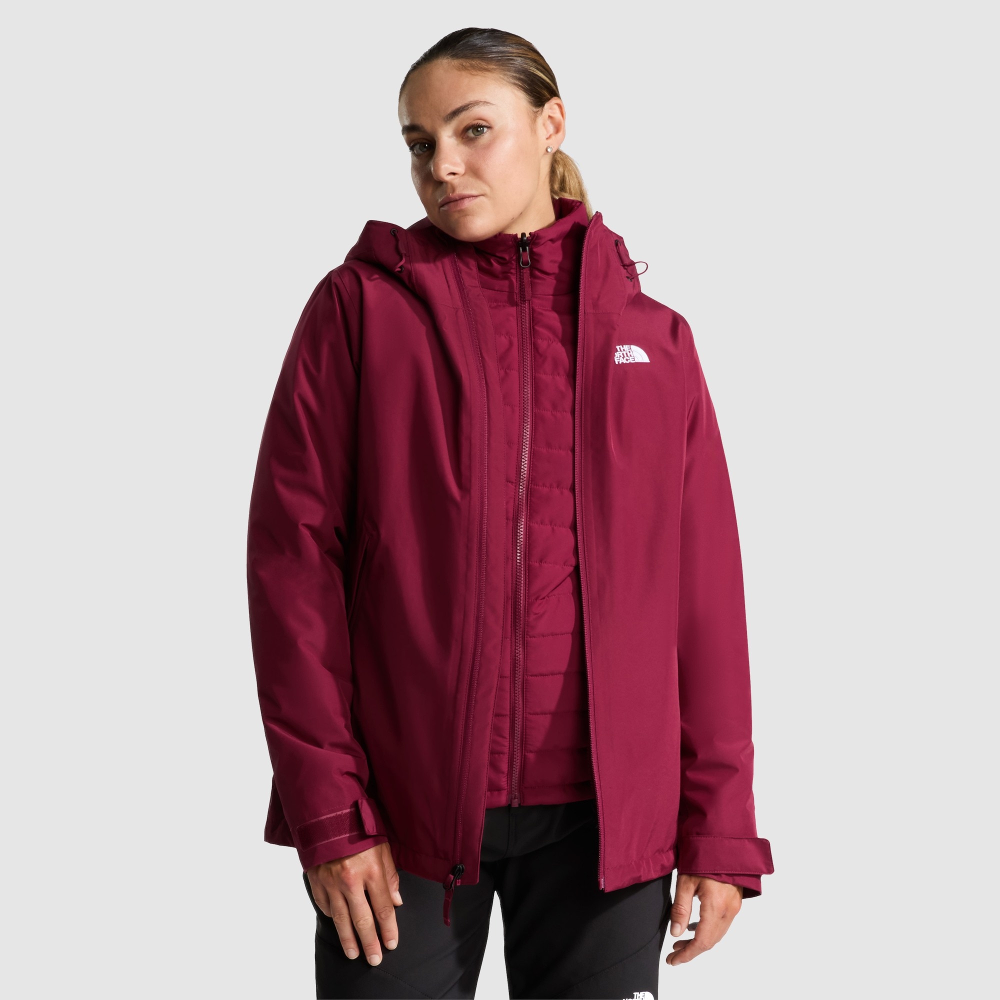 Imagen 0 de Chaqueta con capucha 3 en 1 para mujer Mono Triclimate Carto The North Face Rojo cereza