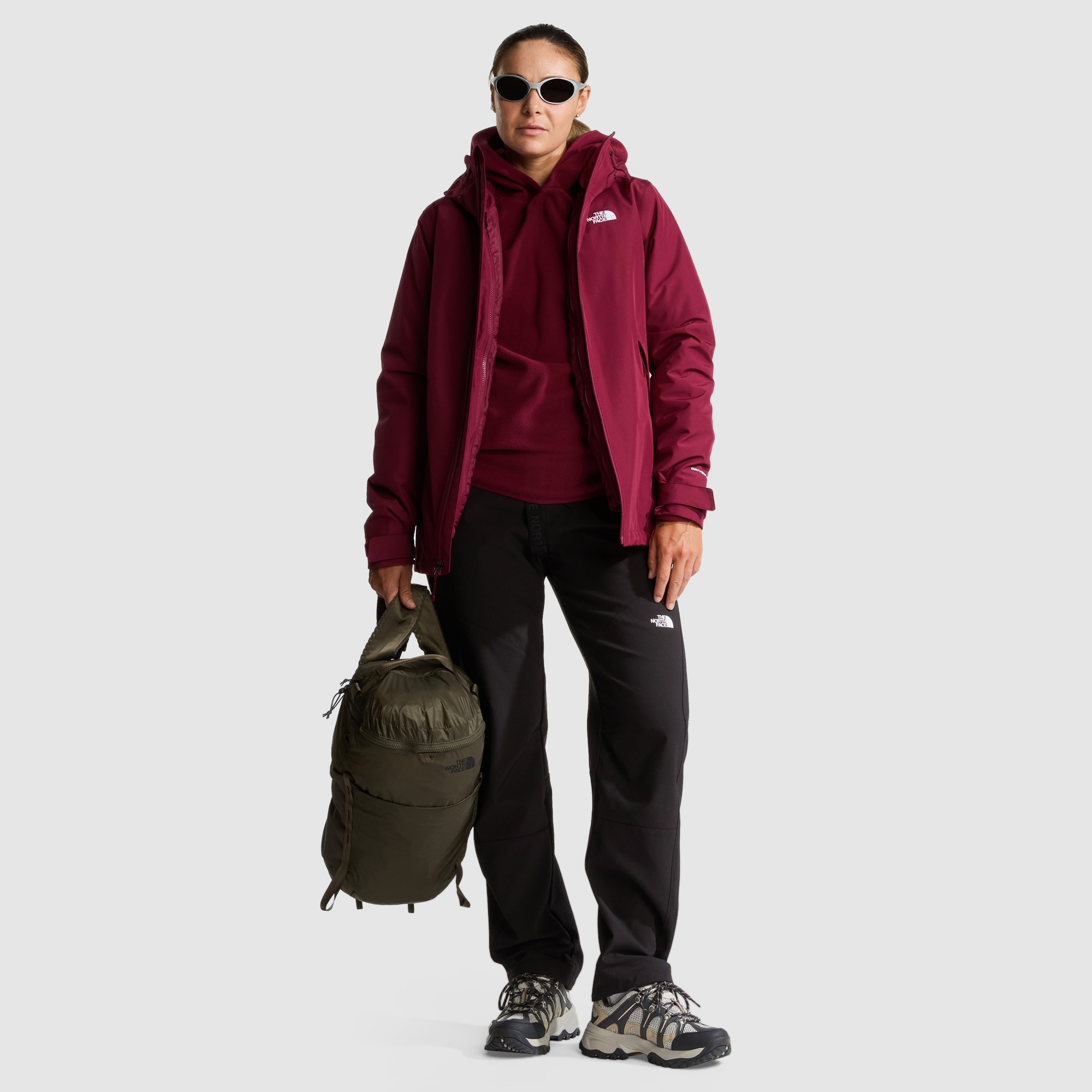 Chaqueta con capucha 3 en 1 para mujer Mono Triclimate Carto The North Face - Marrón Rojo cereza-2