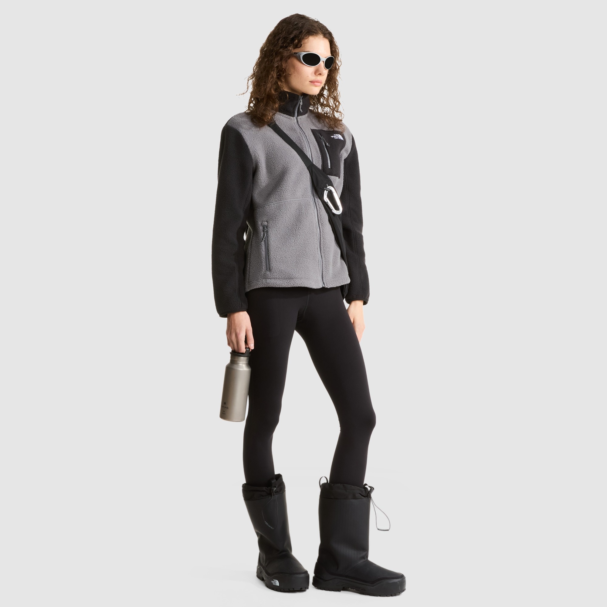 Chaqueta polar con cremallera integral para mujer Yumiori The North Face - Gris / Negro Gris / Negro-2