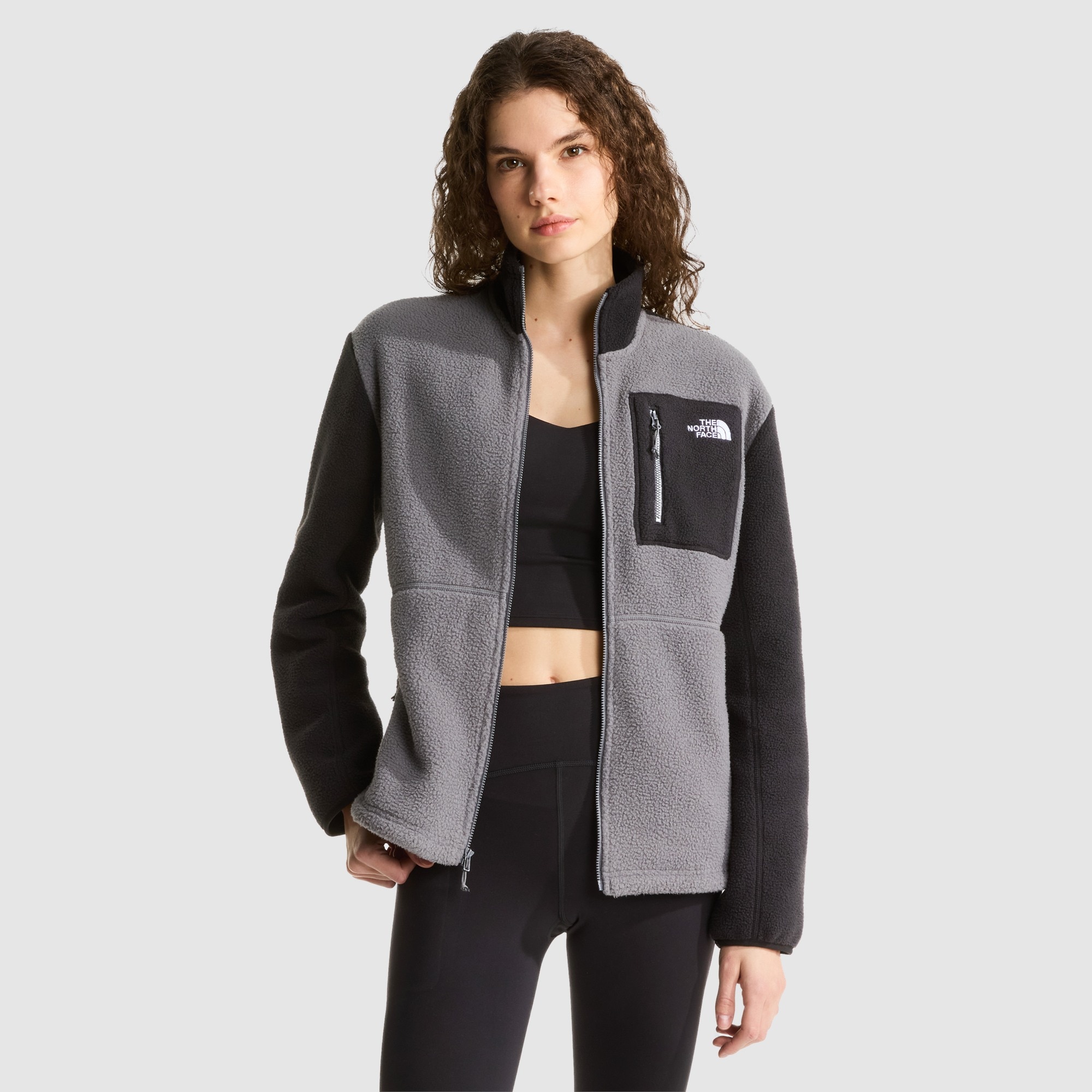 Chaqueta polar con cremallera integral para mujer Yumiori The North Face - Gris / Negro Gris / Negro-4