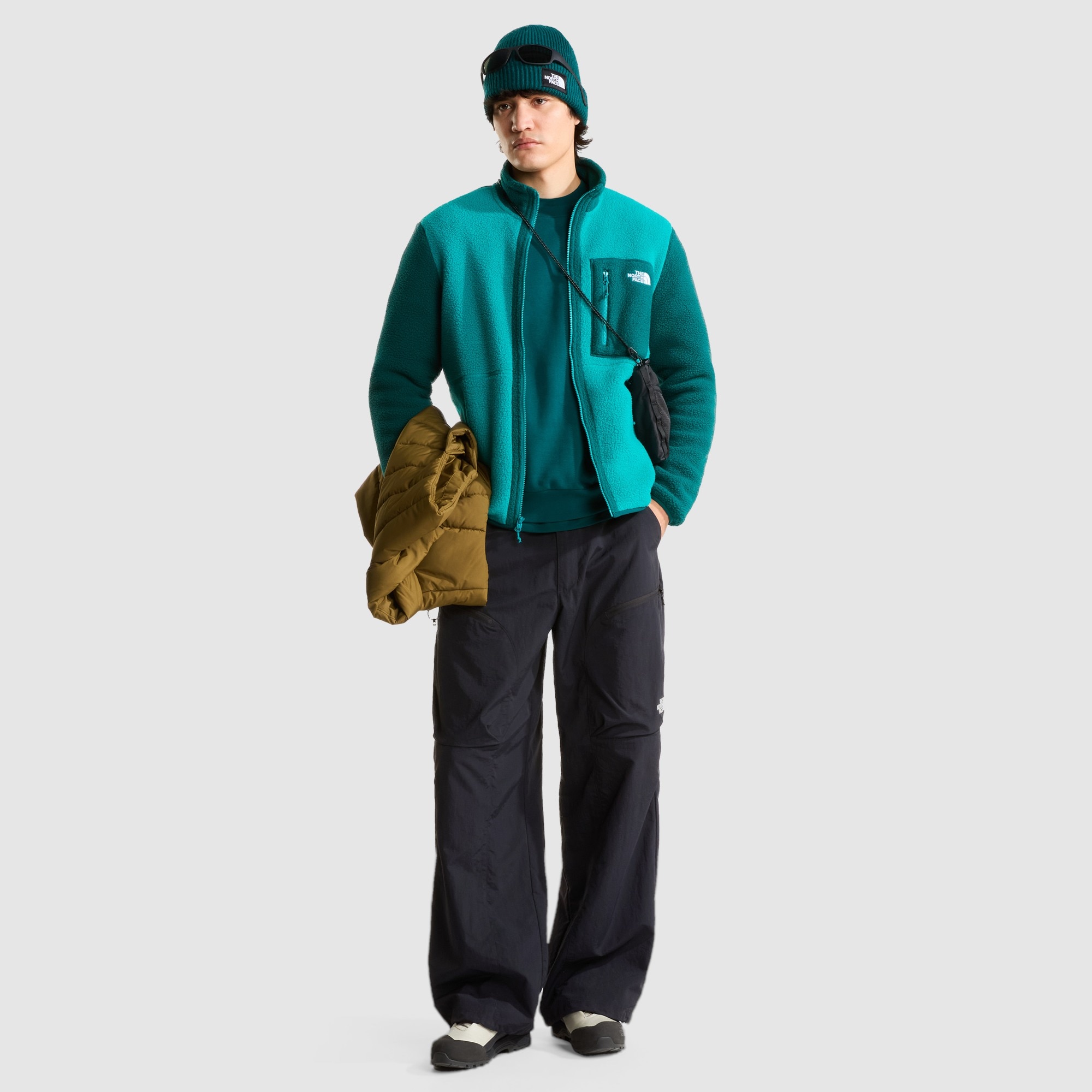 Chaqueta polar con cremallera integral para hombre Yumiori The North Face - Verde / Azul marino Verde / Azul marino-2