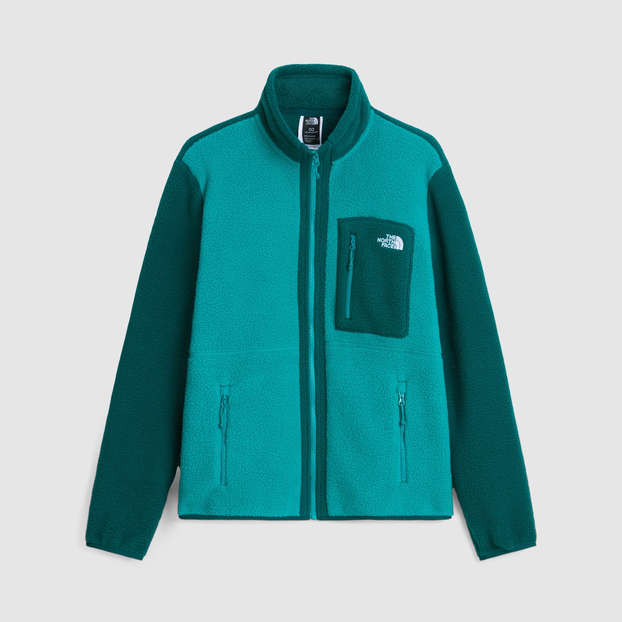 Chaqueta polar con cremallera integral para hombre Yumiori The North Face - Verde / Azul marino Verde / Azul marino-5