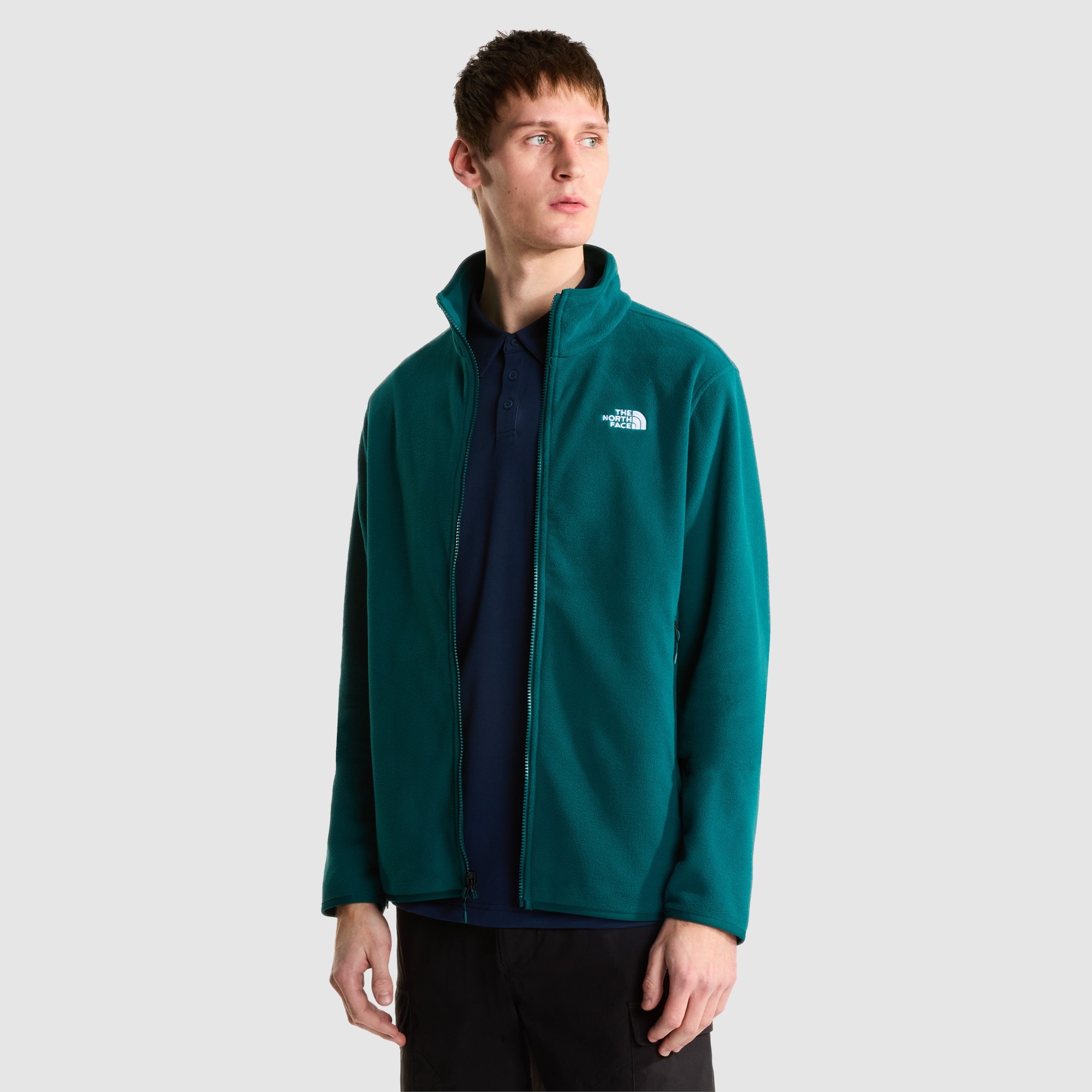 Forro polar con cremallera integral de hombre Glacier The North Face - Verde / Azul marino Verde / Azul marino-4
