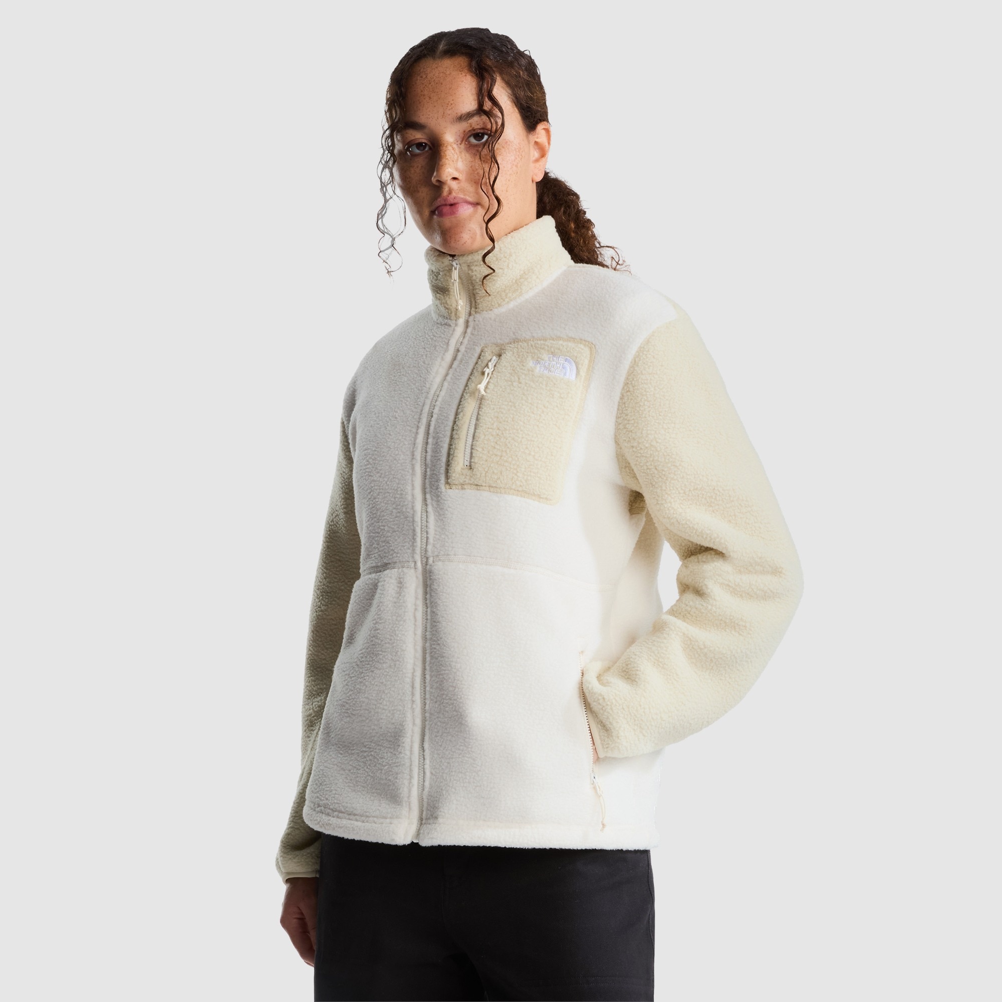 Imagen 0 de Chaqueta polar con cremallera integral para mujer Yumiori The North Face Beige / Blanco