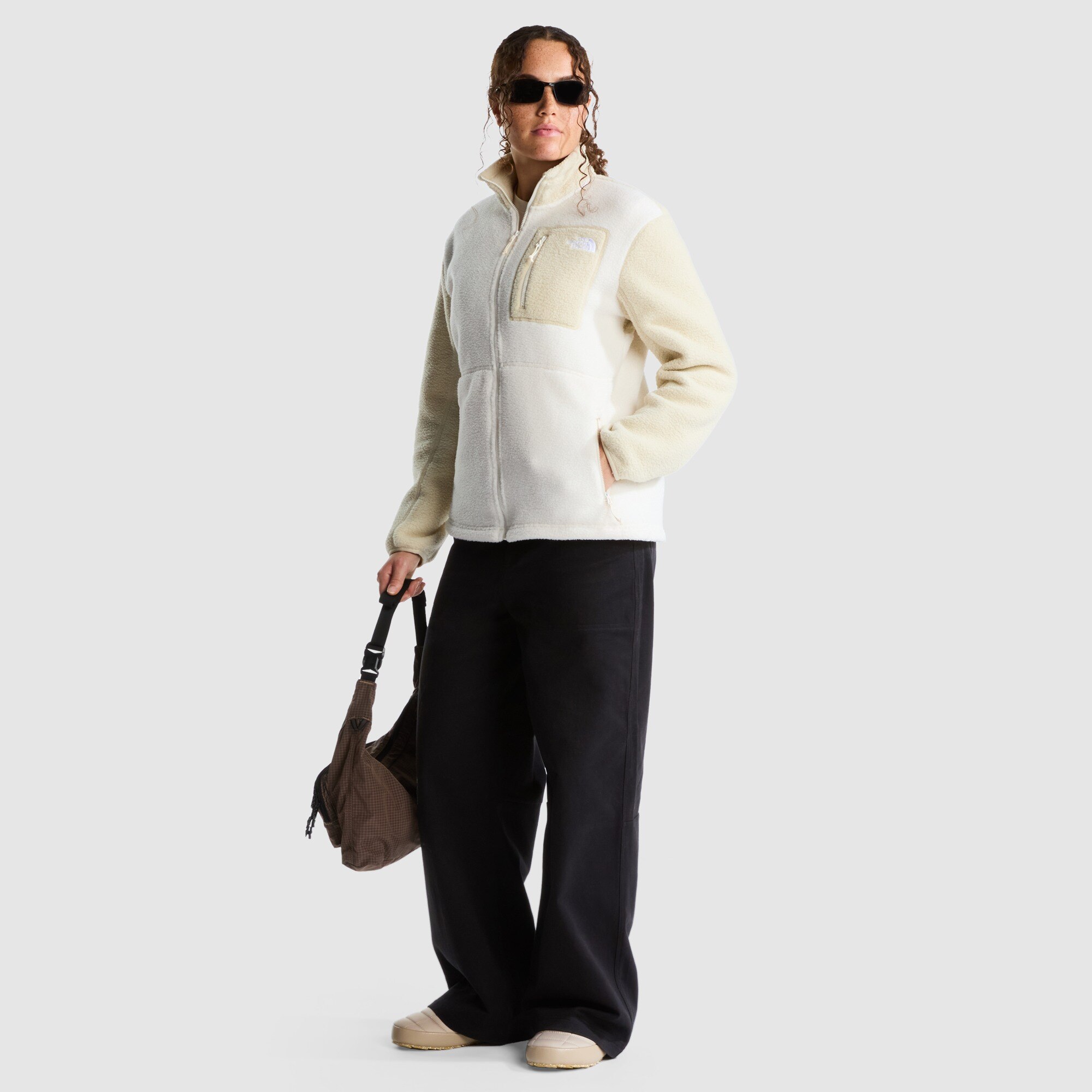 Chaqueta polar con cremallera integral para mujer Yumiori The North Face - Beige / Blanco Beige / Blanco-2