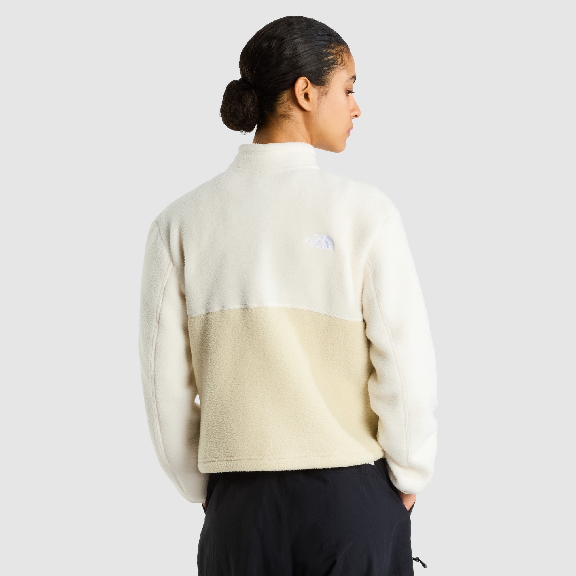 Chaqueta polar con cremallera de 1/4 para mujer Yumiori The North Face - Beige / Blanco Beige / Blanco-3