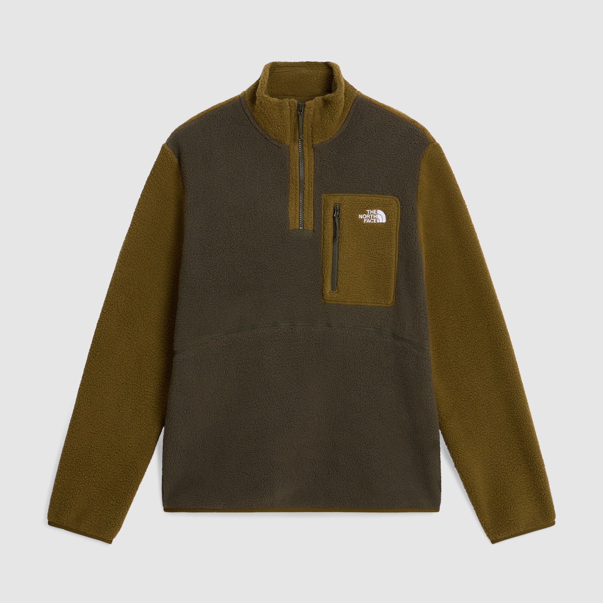 Forro polar con cremallera de 1/4 para hombre Yumiori The North Face - Verde pardo Verde pardo-5