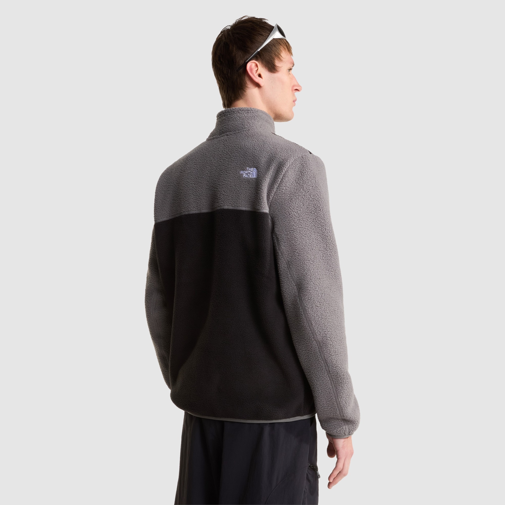 Forro polar con cremallera de 1/4 para hombre Yumiori The North Face - Negro Negro-3