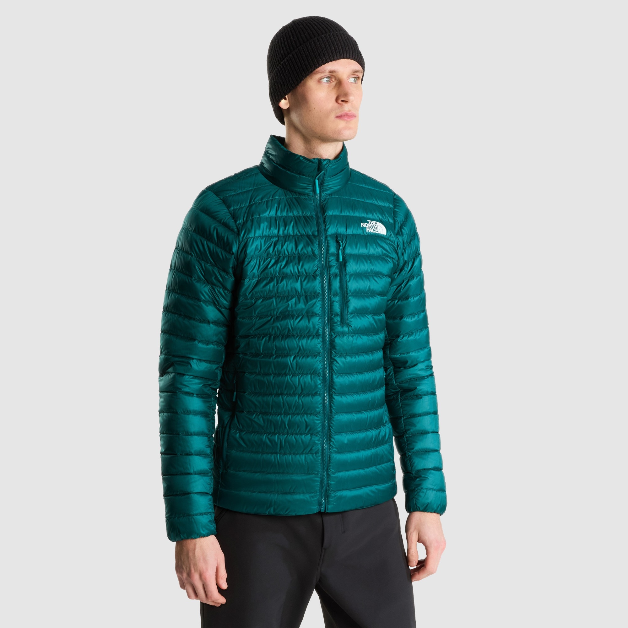 The North Face Chaqueta de plumón ligera para hombre Bettaforca Verde / Azul marino