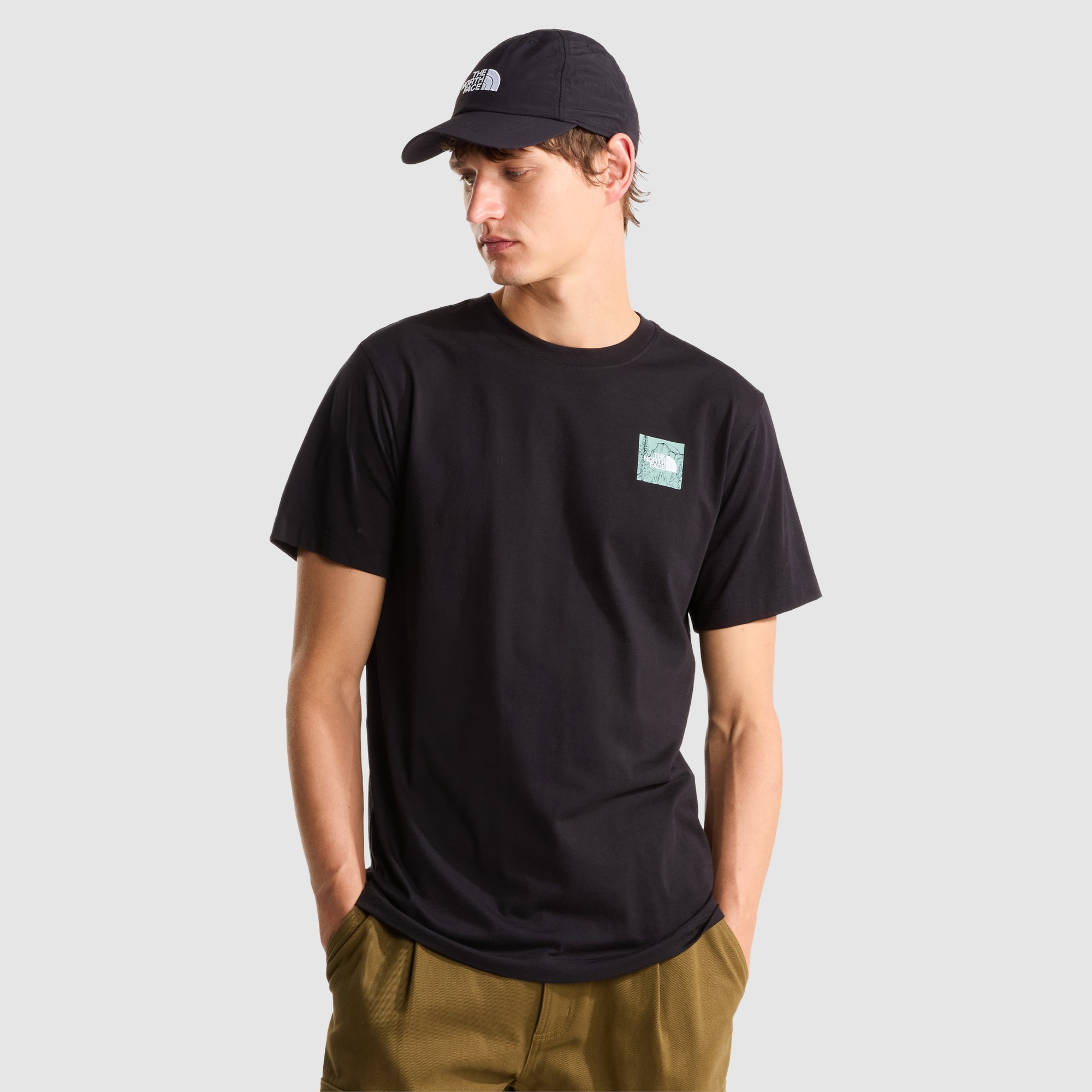 Camiseta recta con estampado gráfico para hombre Monte The North Face - Negro Negro-2