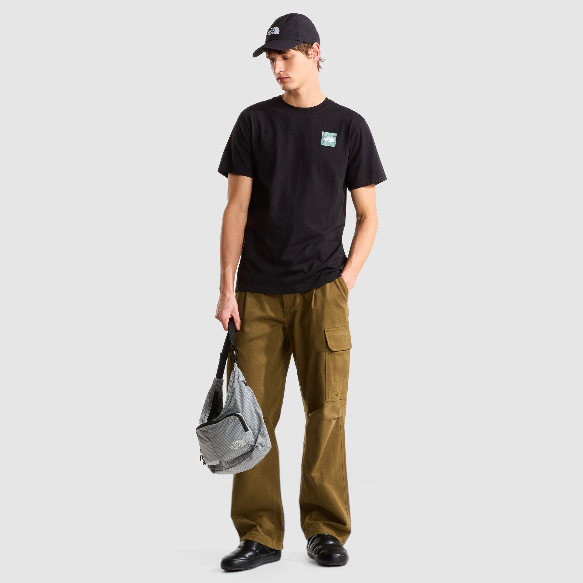 Camiseta recta con estampado gráfico para hombre Monte The North Face - Negro Negro-3