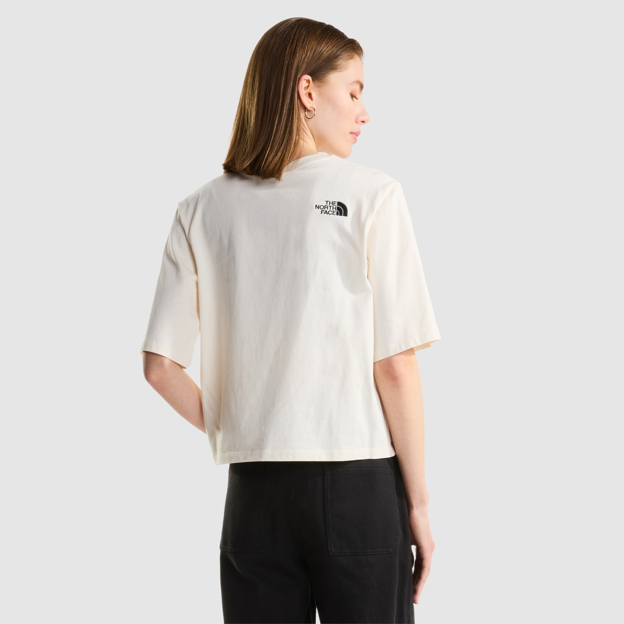 Camiseta de corte cuadrado con bordado gráfico para mujer Ski Embro Boxy The North Face - Blanco Anticuario Blanco Anticuario-3