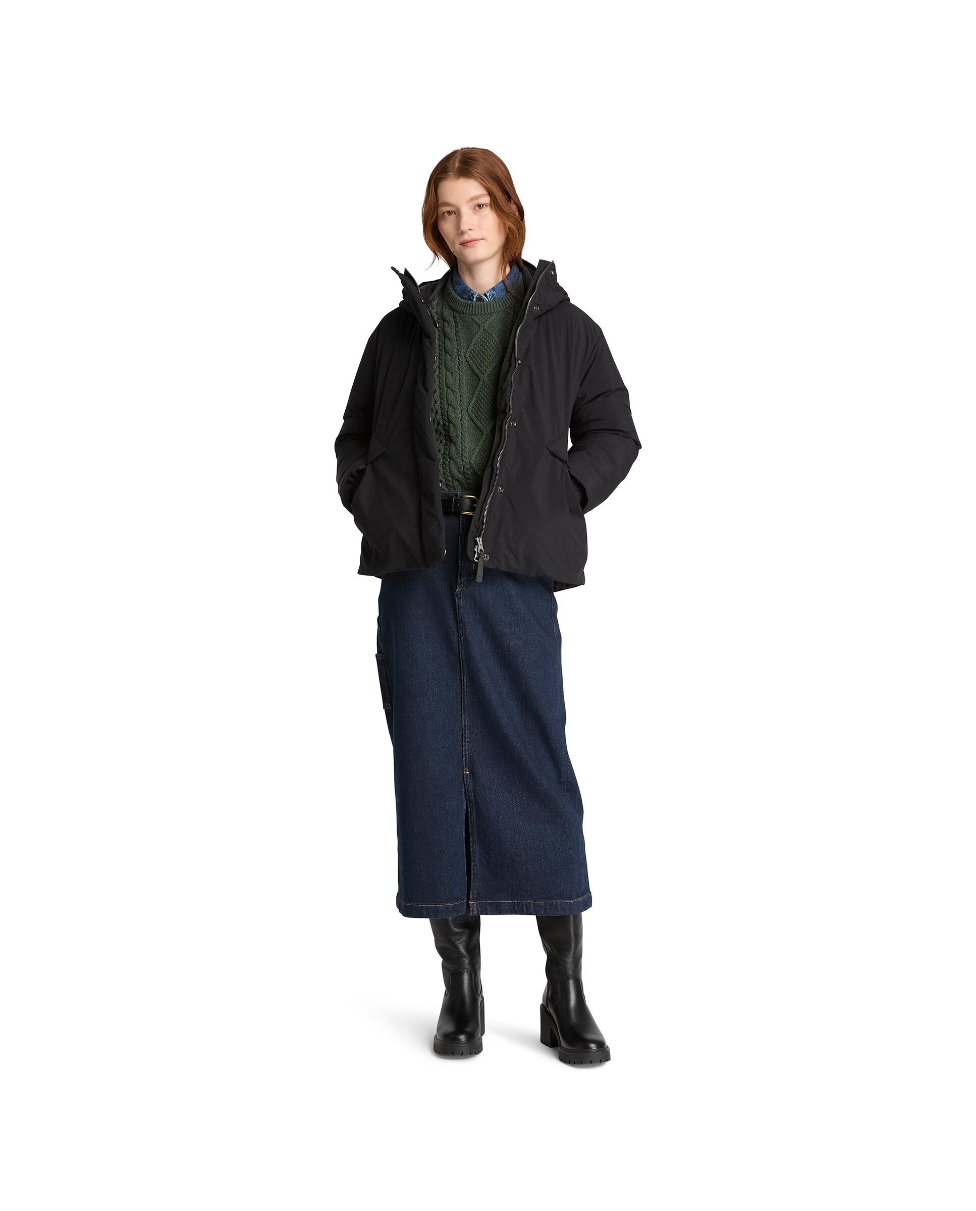 Chaqueta acolchada de plumas de mujer repelente al agua - Timberland - Negro Negro-2