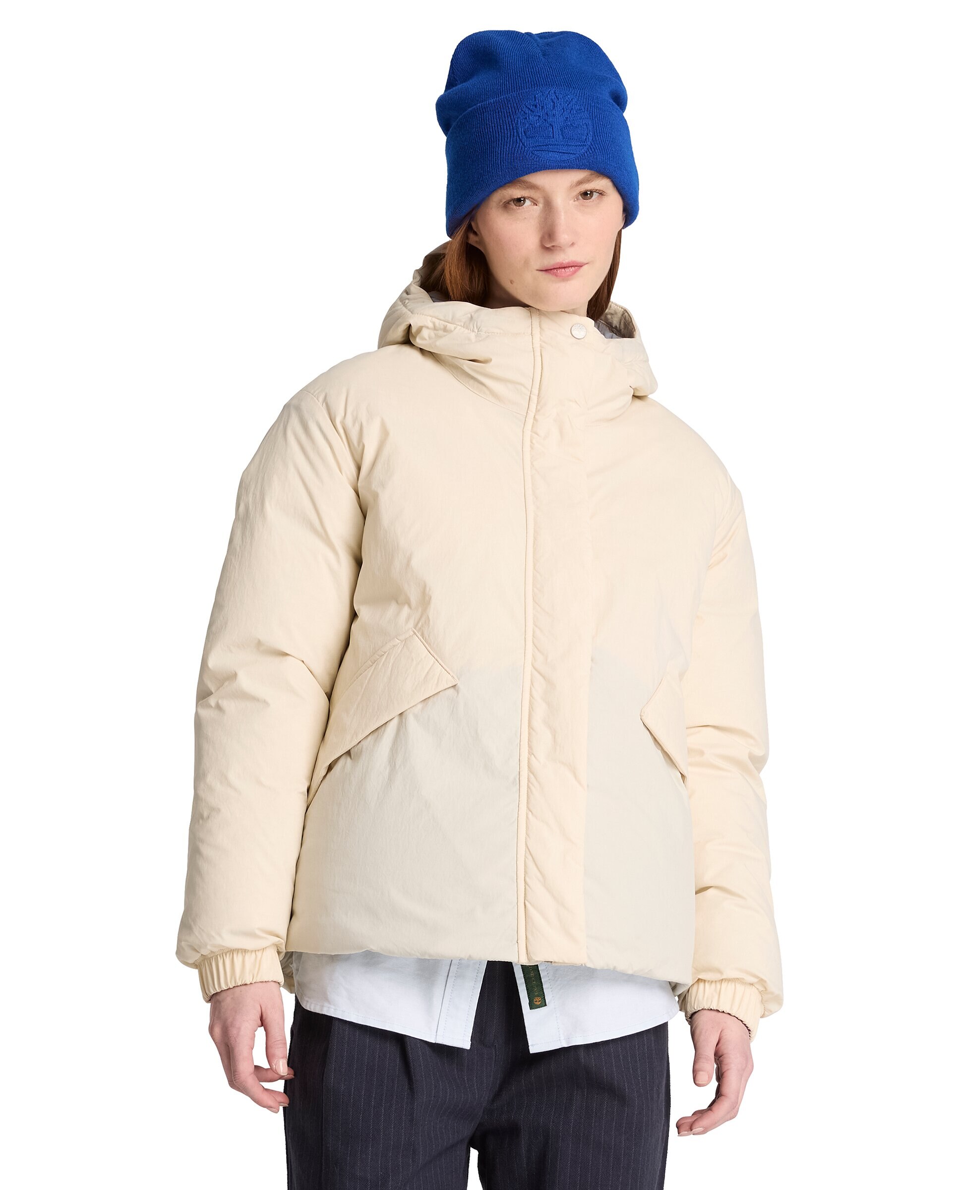 Imagen 0 de Chaqueta acolchada de plumas de mujer repelente al agua Beige