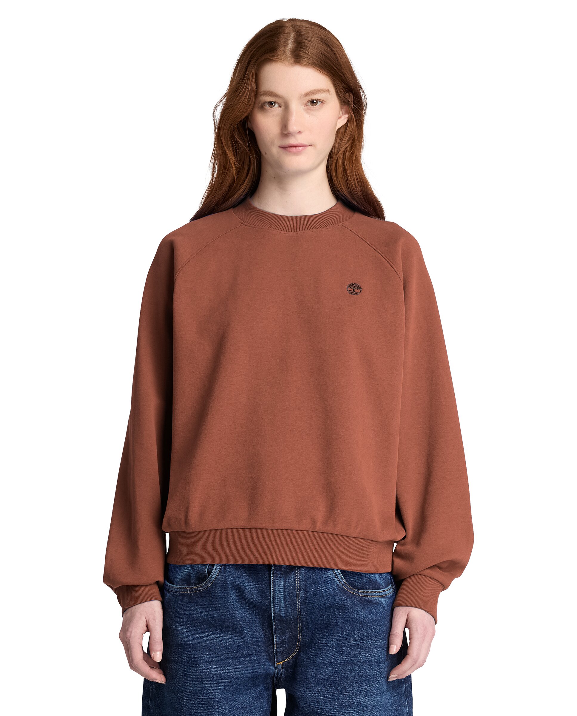 Sudadera con cuello redondo de mujer crafted - Timberland - Teja Teja-1